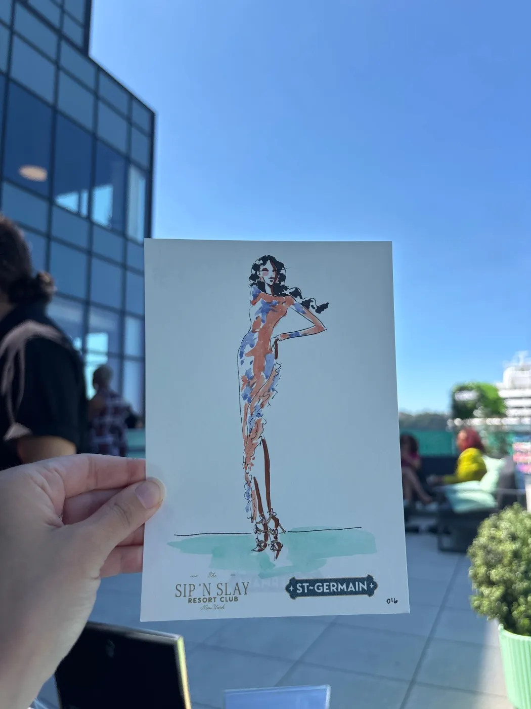 Live fashion sketch 16 from Brand Activation at The Glasshouse, New York