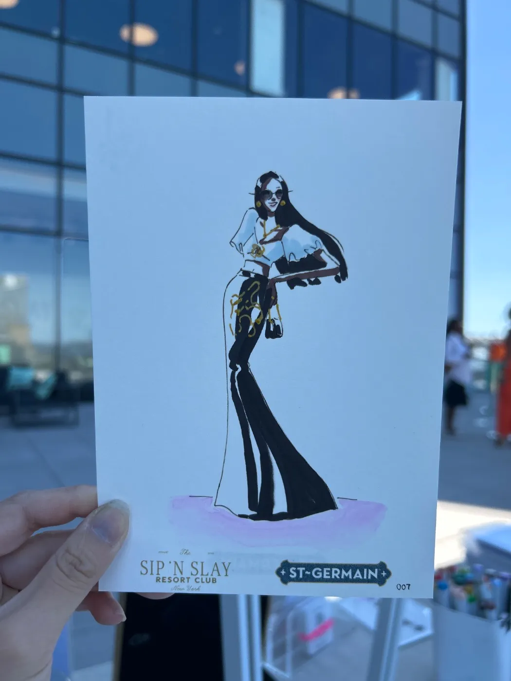 Live fashion sketch 7 from Brand Activation at The Glasshouse, New York