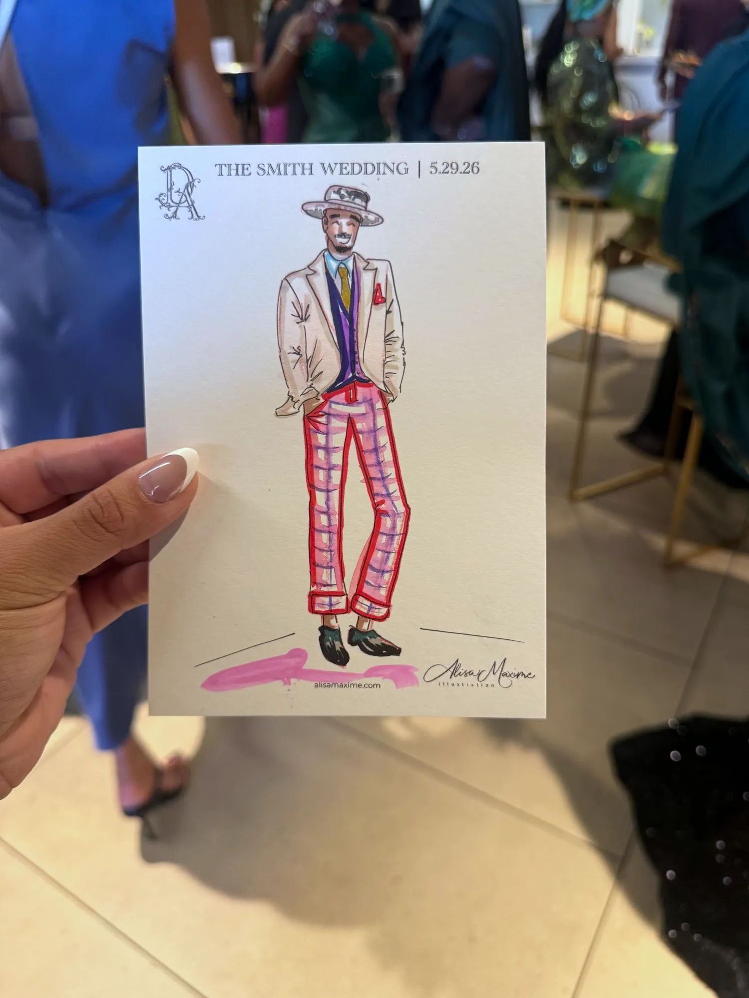 Live fashion sketch 7 from Wedding at Hall of Lights, Dallas