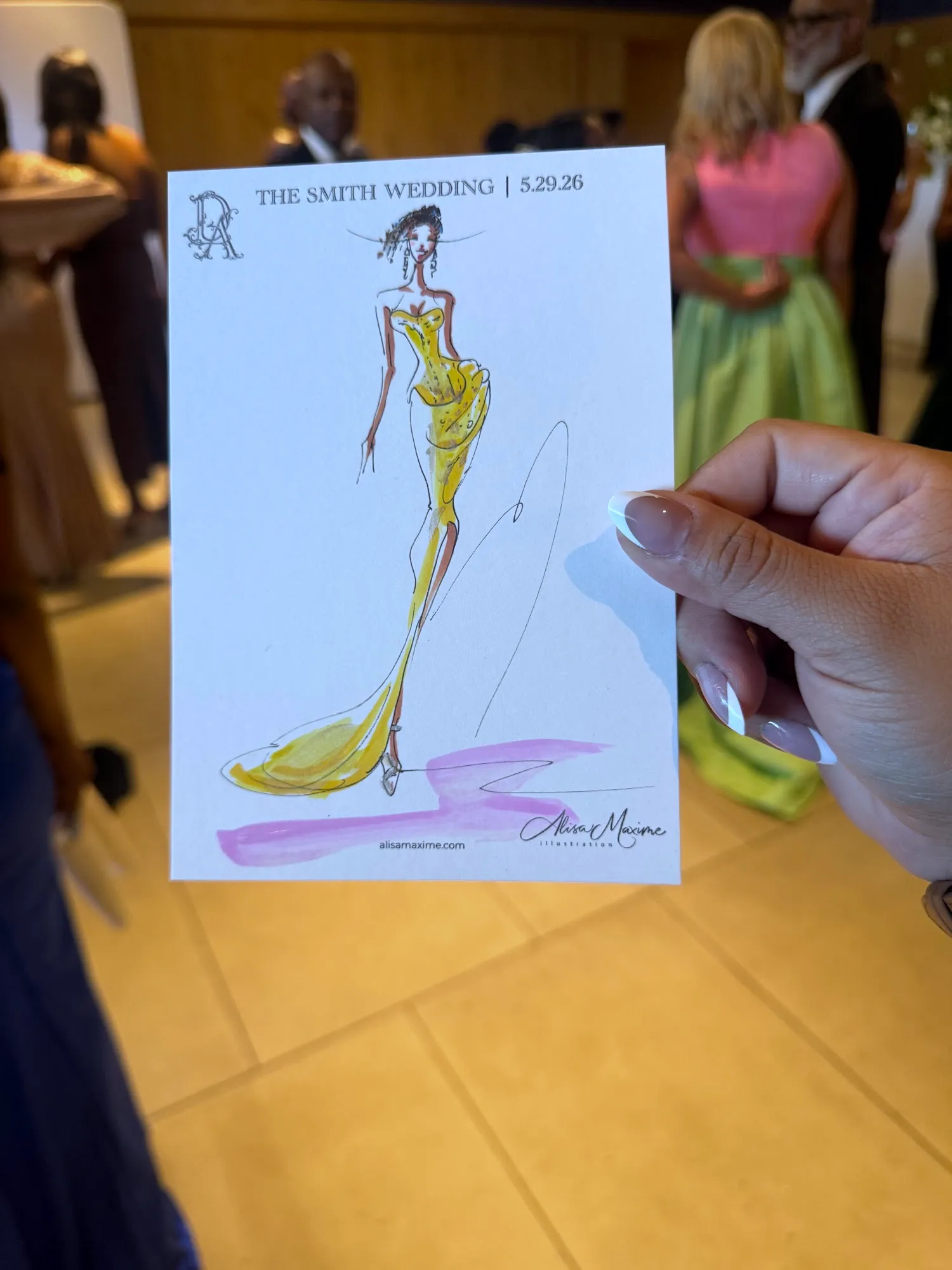 Live fashion sketch 11 from Wedding at Hall of Lights, Dallas