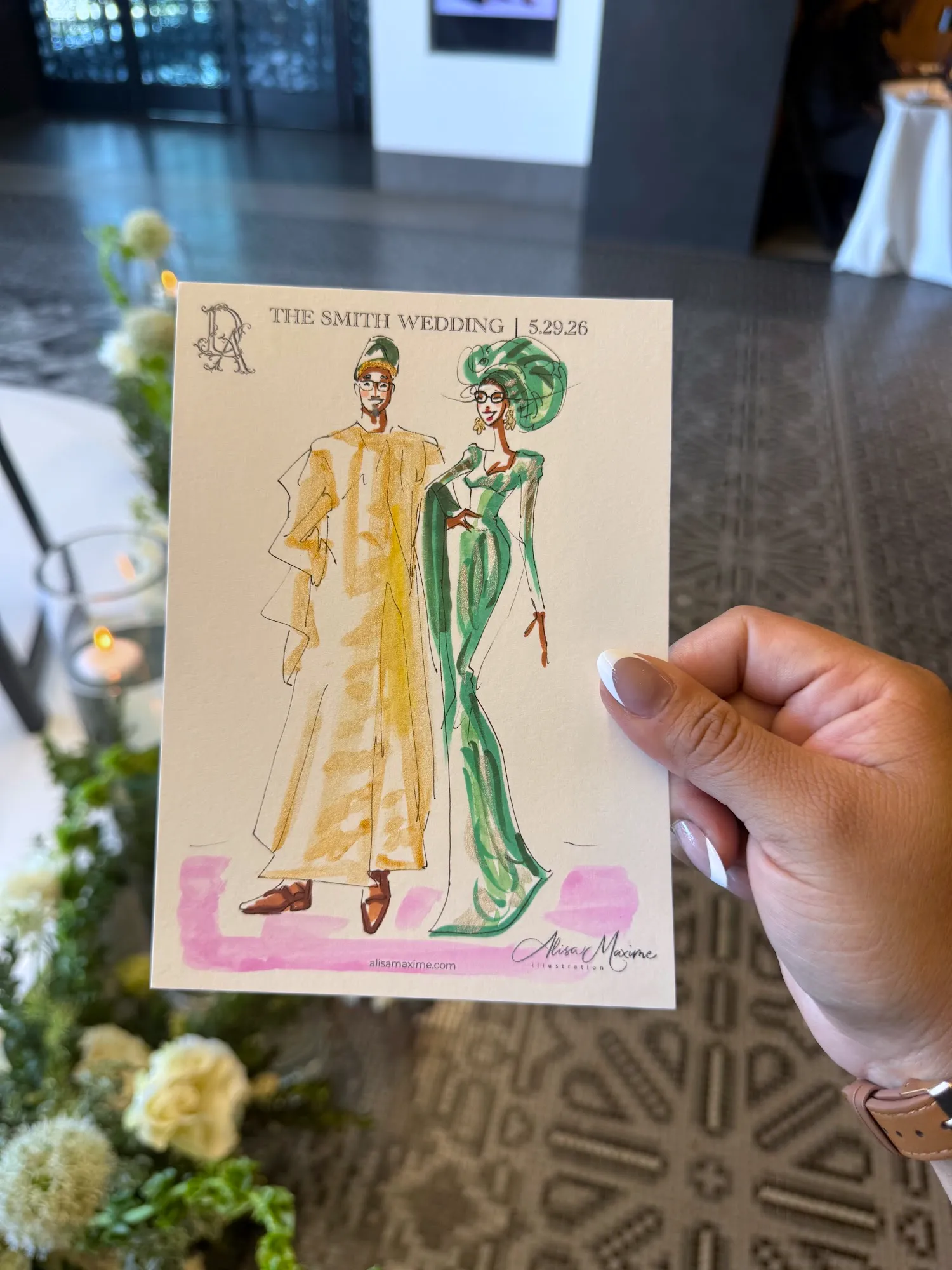 Live fashion sketch 4 from Wedding at Hall of Lights, Dallas