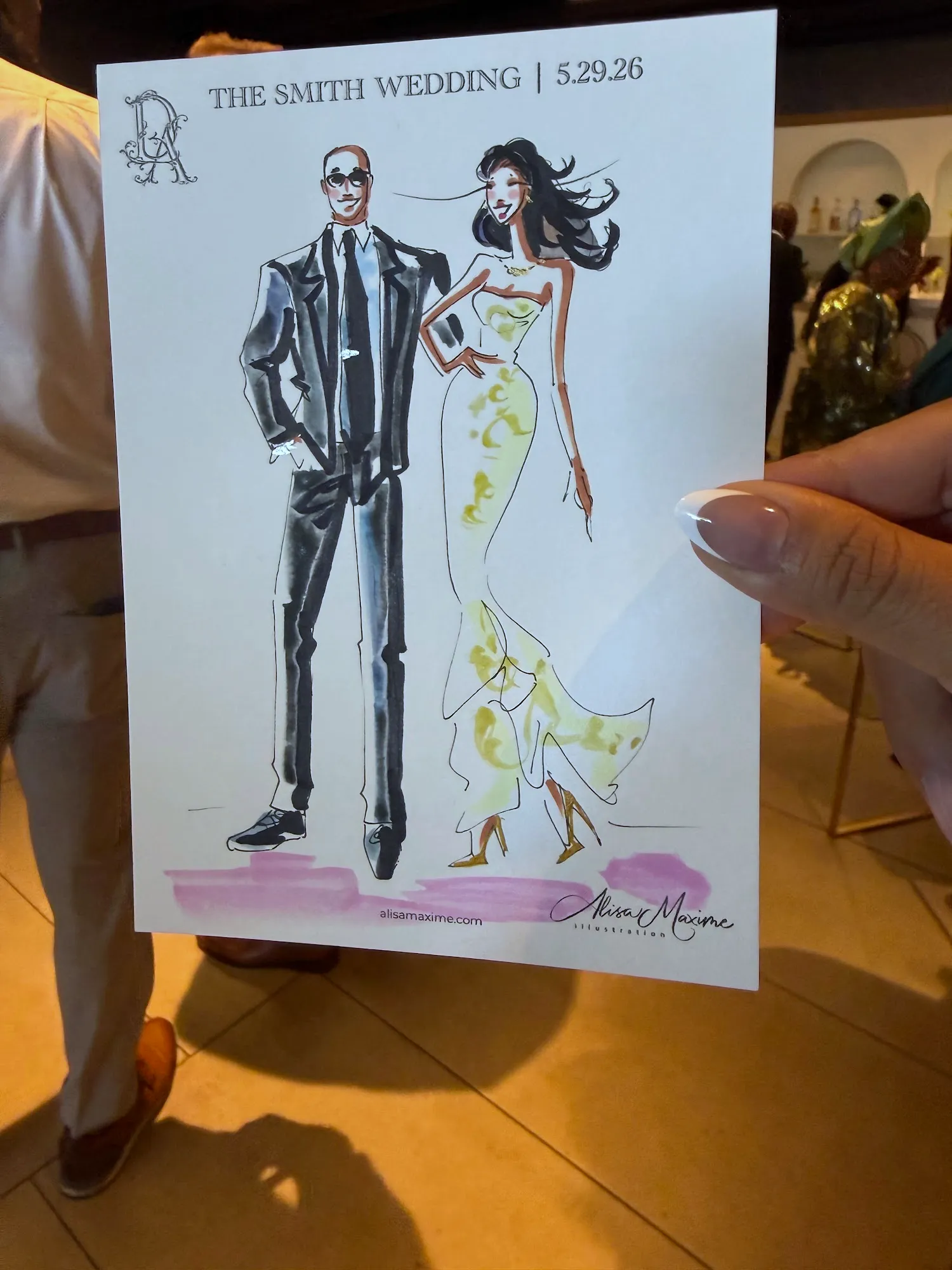Live fashion sketch 8 from Wedding at Hall of Lights, Dallas