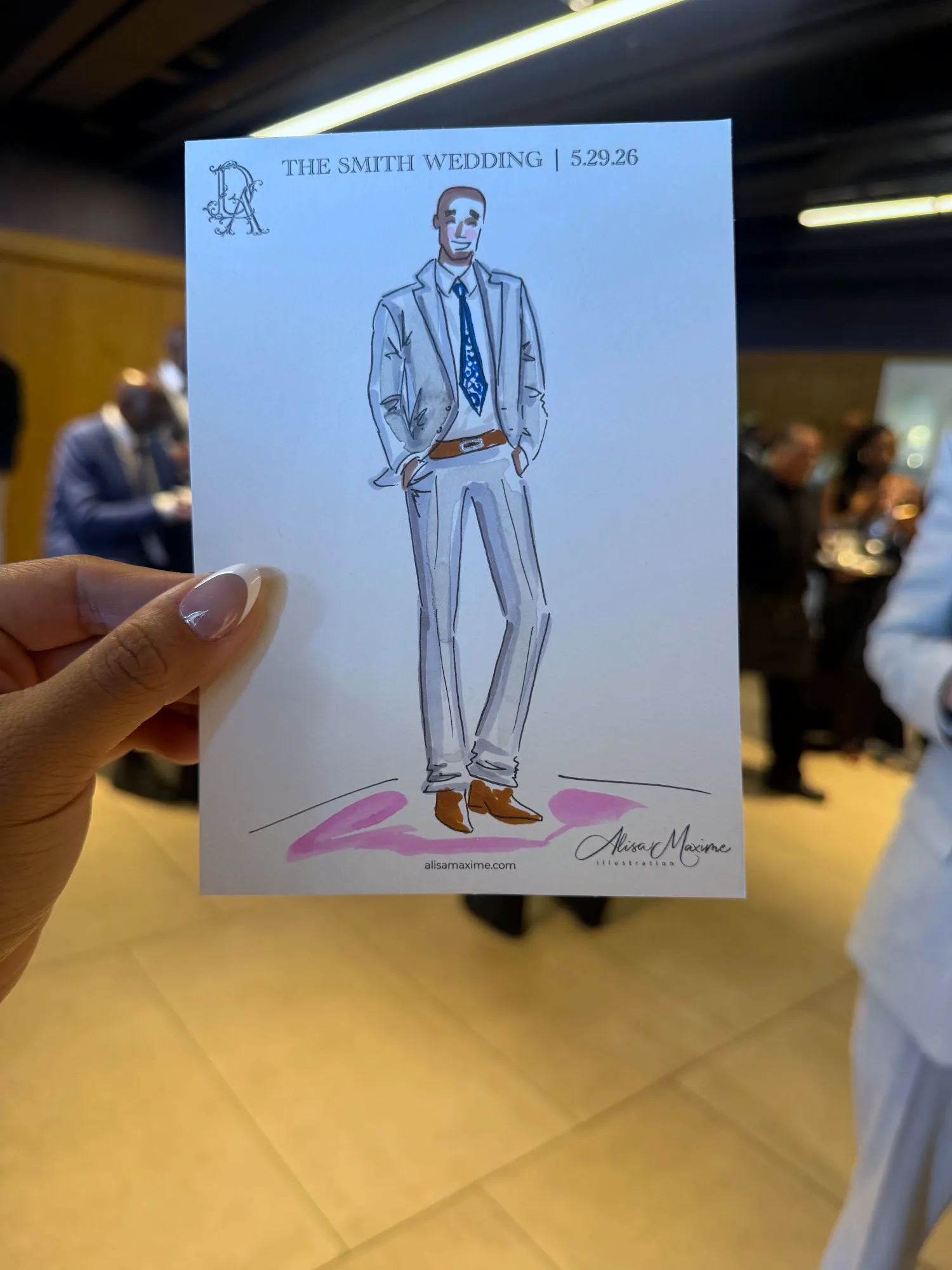 Live fashion sketch 13 from Wedding at Hall of Lights, Dallas