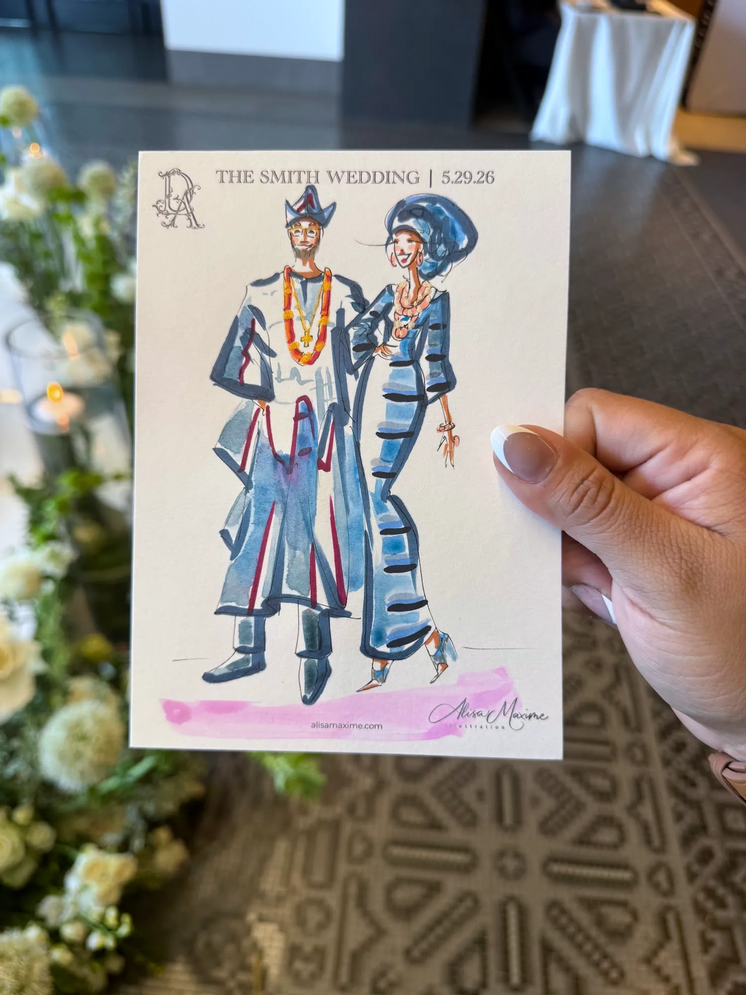 Live fashion sketch 5 from Wedding at Hall of Lights, Dallas