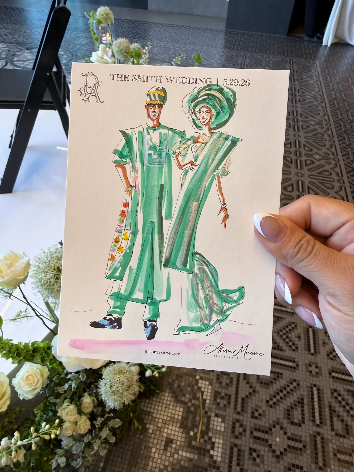 Live fashion sketch 6 from Wedding at Hall of Lights, Dallas