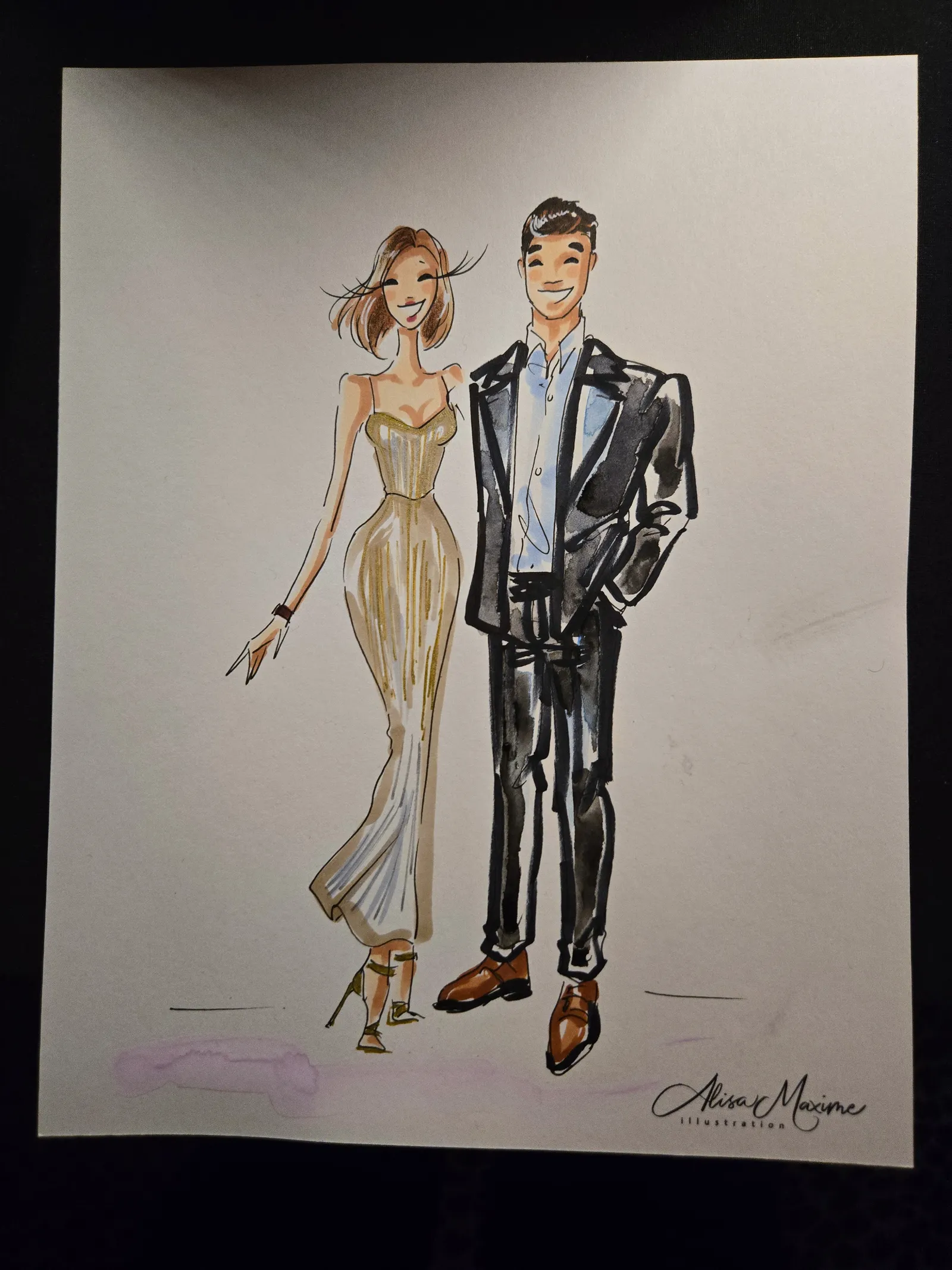Live fashion sketch 14 from New Year's Eve Celebration in Dallas