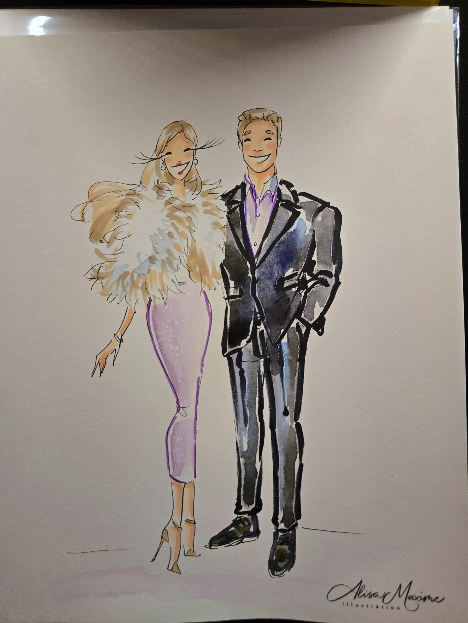 Live sketch from New Year's Eve Celebration in Dallas