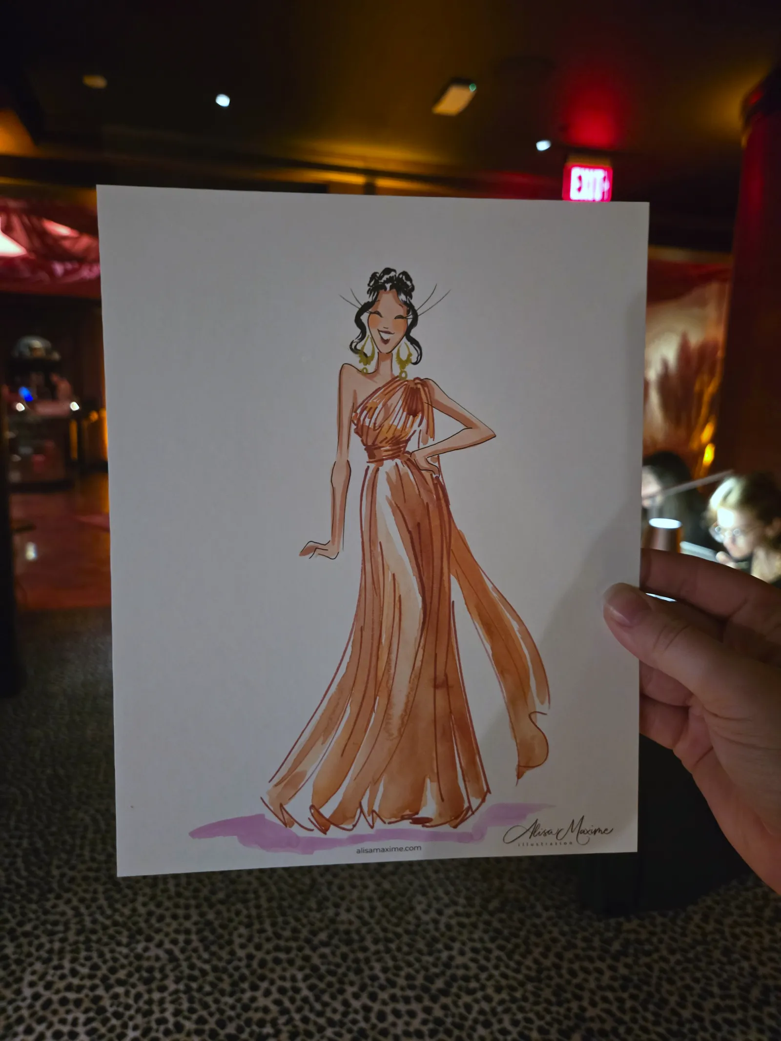 Live fashion sketch 4 from New Year's Eve Celebration in Dallas