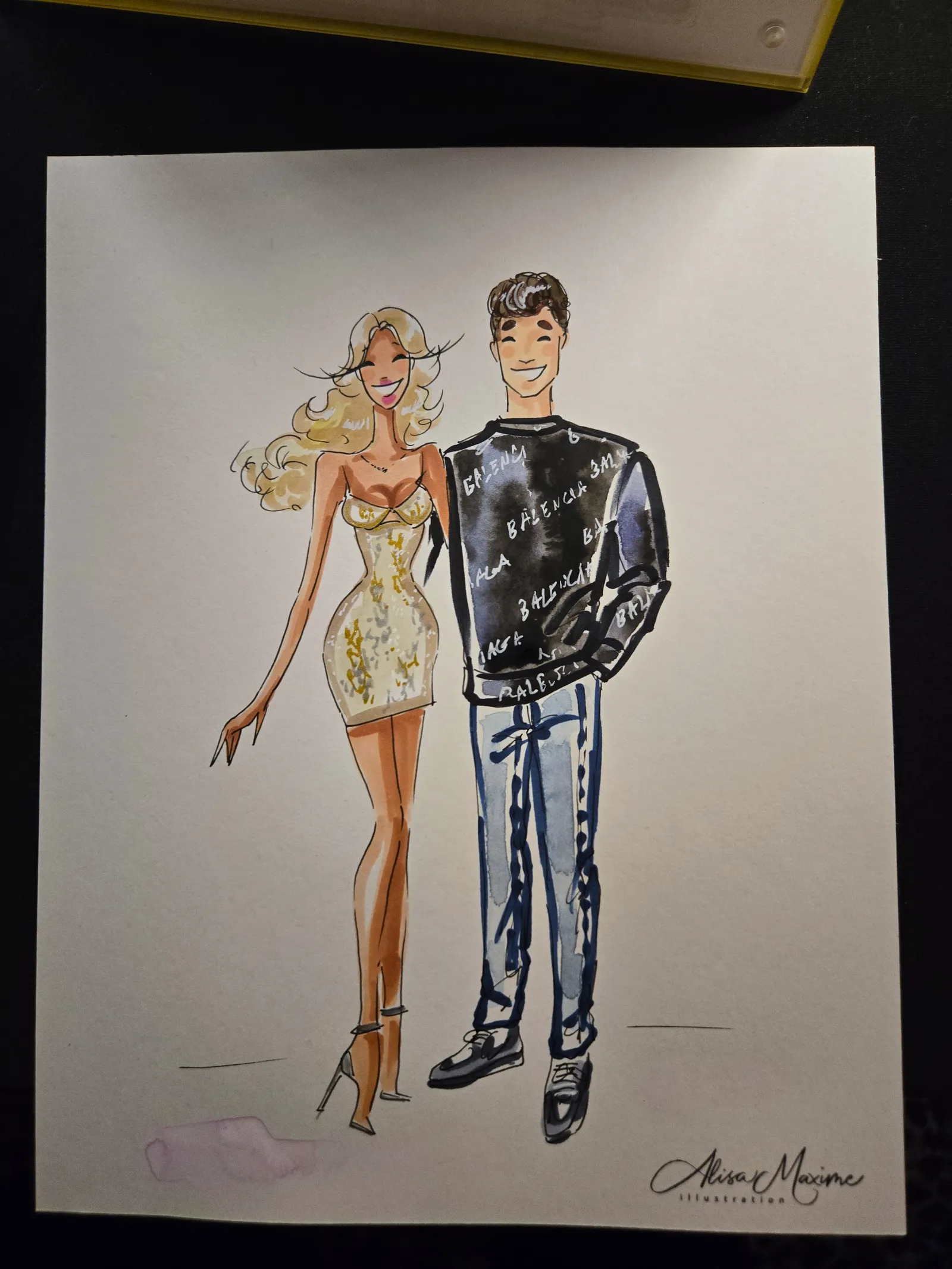 Live fashion sketch 15 from New Year's Eve Celebration in Dallas