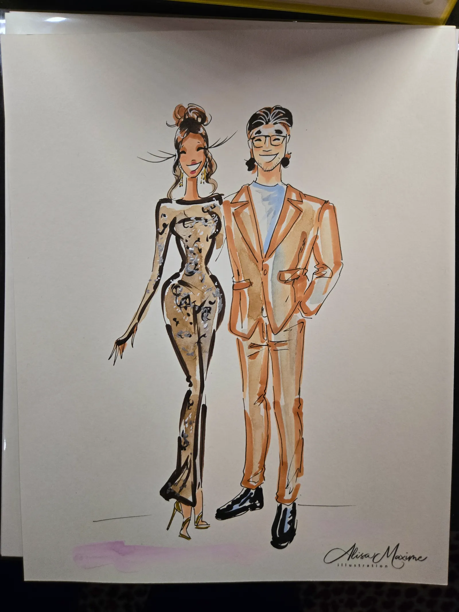 Live fashion sketch 9 from New Year's Eve Celebration in Dallas