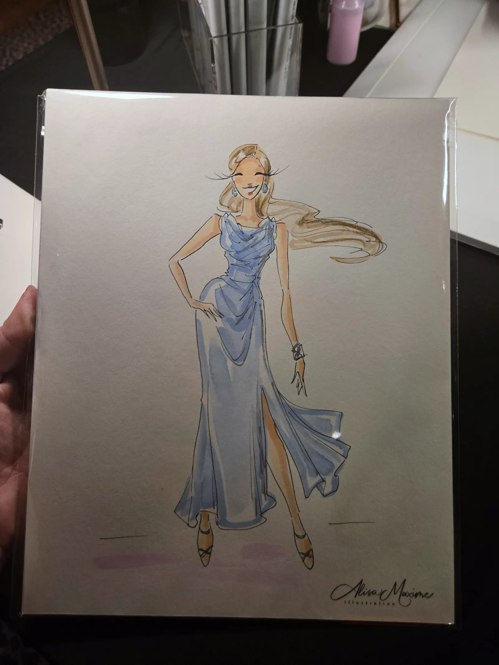 Live fashion sketch 3 from New Year's Eve Celebration in Dallas