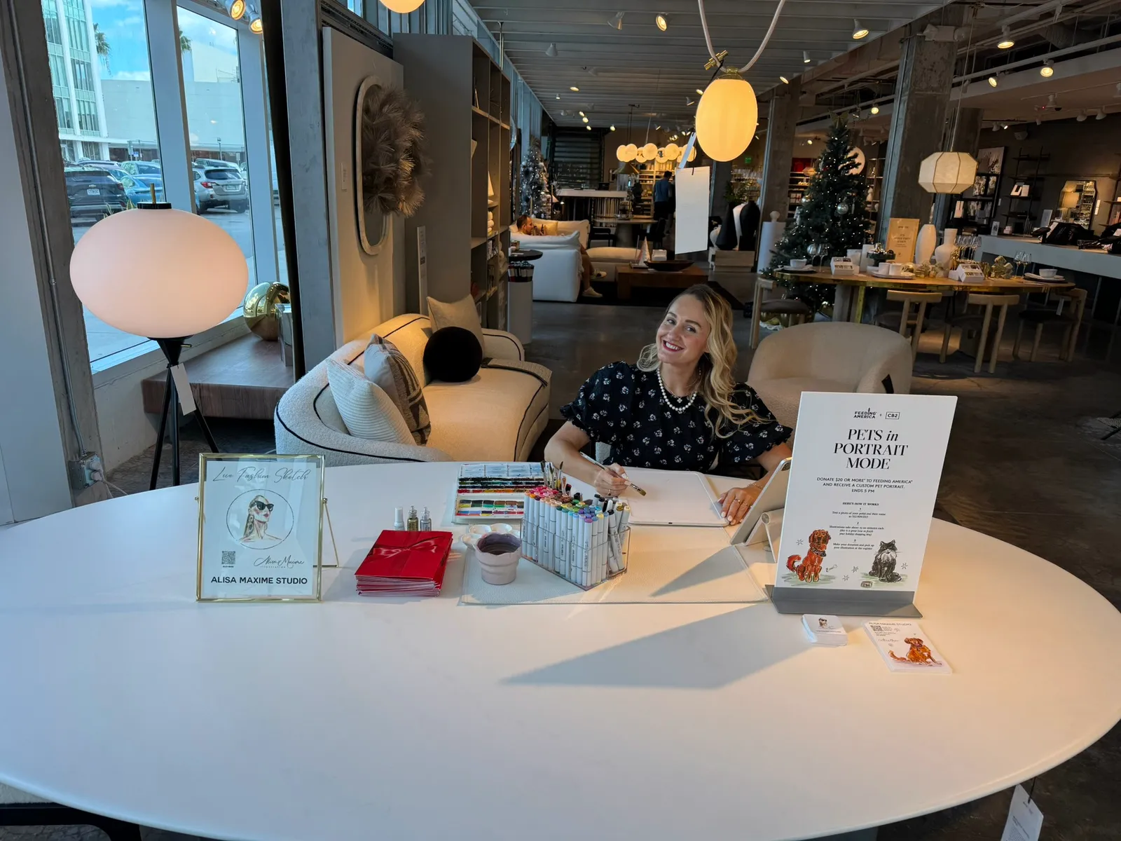 Pet Sketching Event at CB2 South Beach, Miami Beach