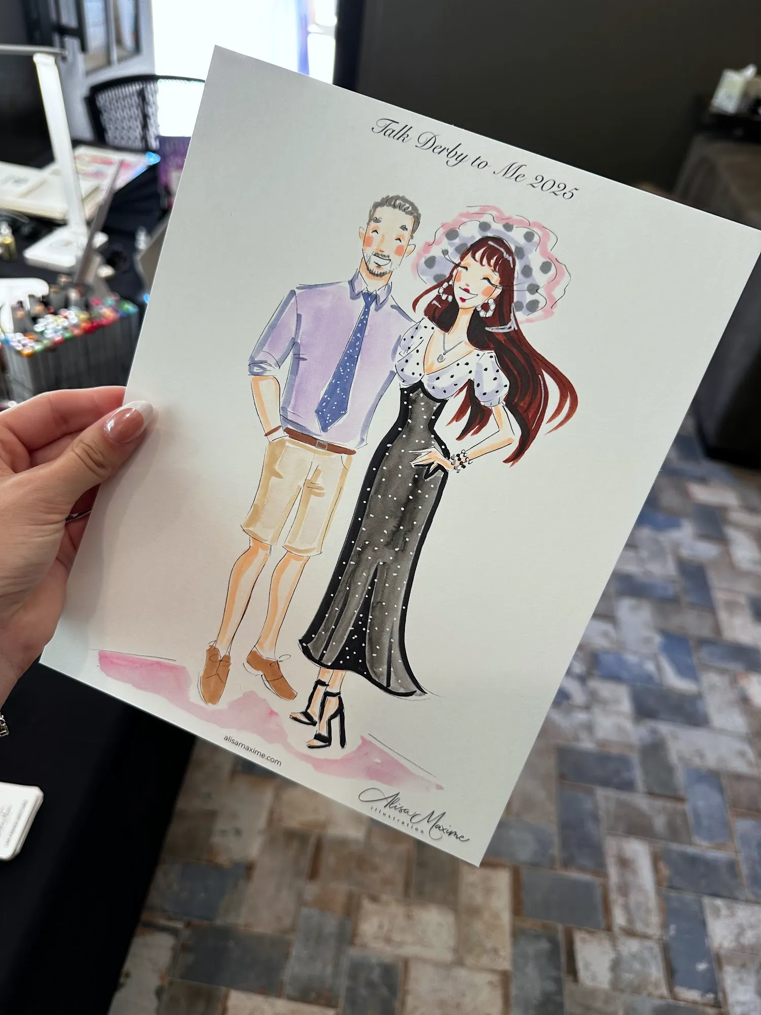 Live fashion sketch 4 from Derby Party in Leander, Texas