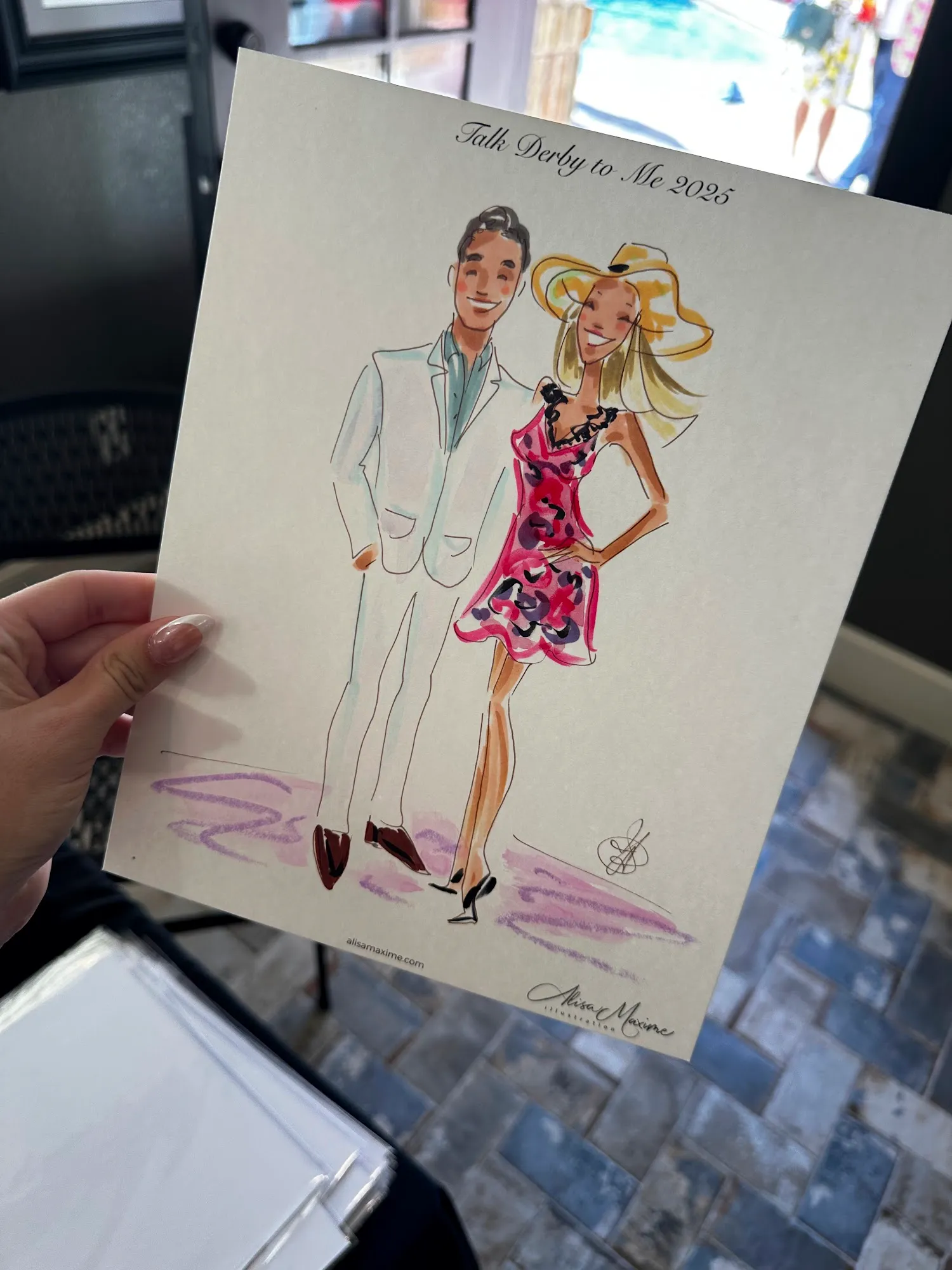 Live fashion sketch 15 from Derby Party in Leander, Texas
