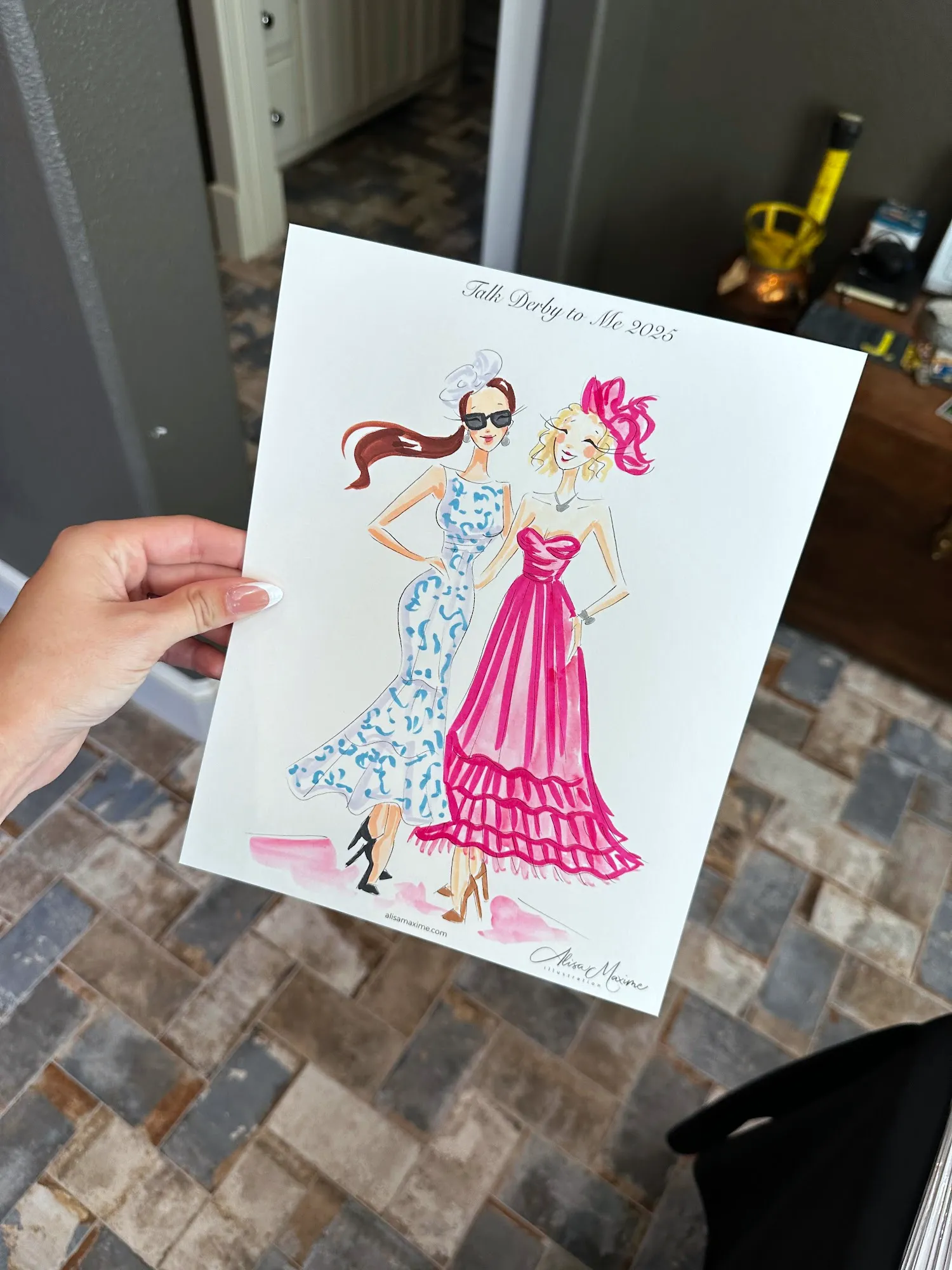 Live fashion sketch 12 from Derby Party in Leander, Texas