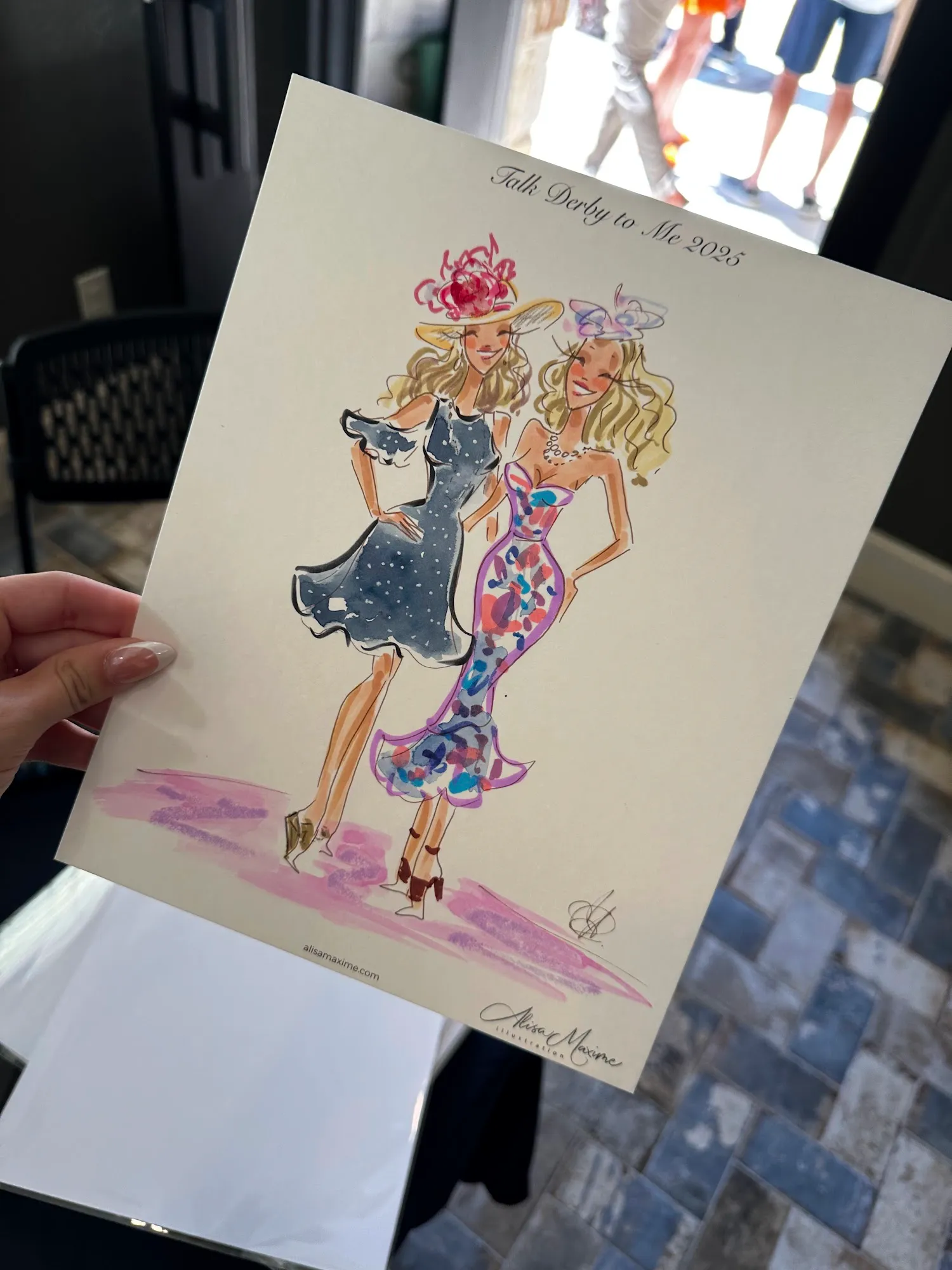 Live fashion sketch 6 from Derby Party in Leander, Texas