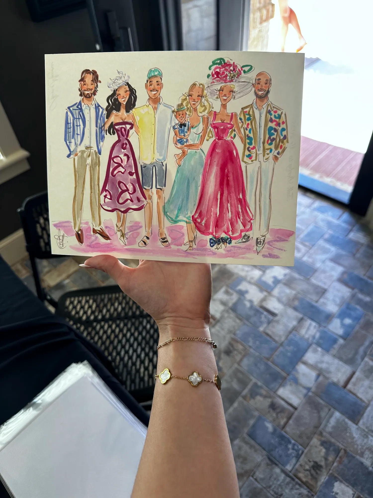 Live fashion sketch 3 from Derby Party in Leander, Texas