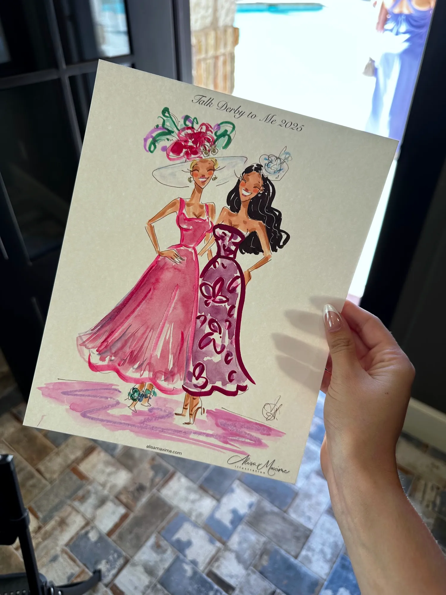 Live fashion sketch 5 from Derby Party in Leander, Texas
