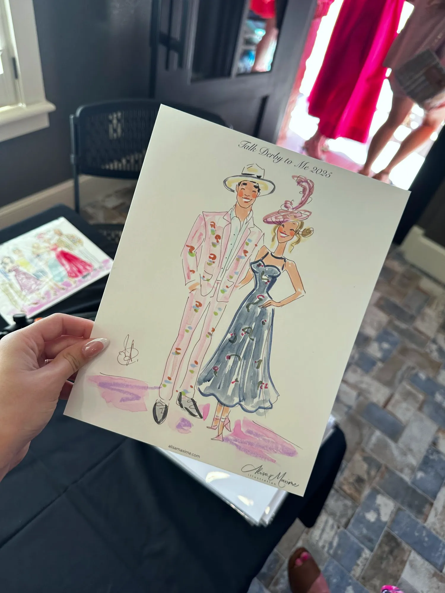 Live fashion sketch 11 from Derby Party in Leander, Texas