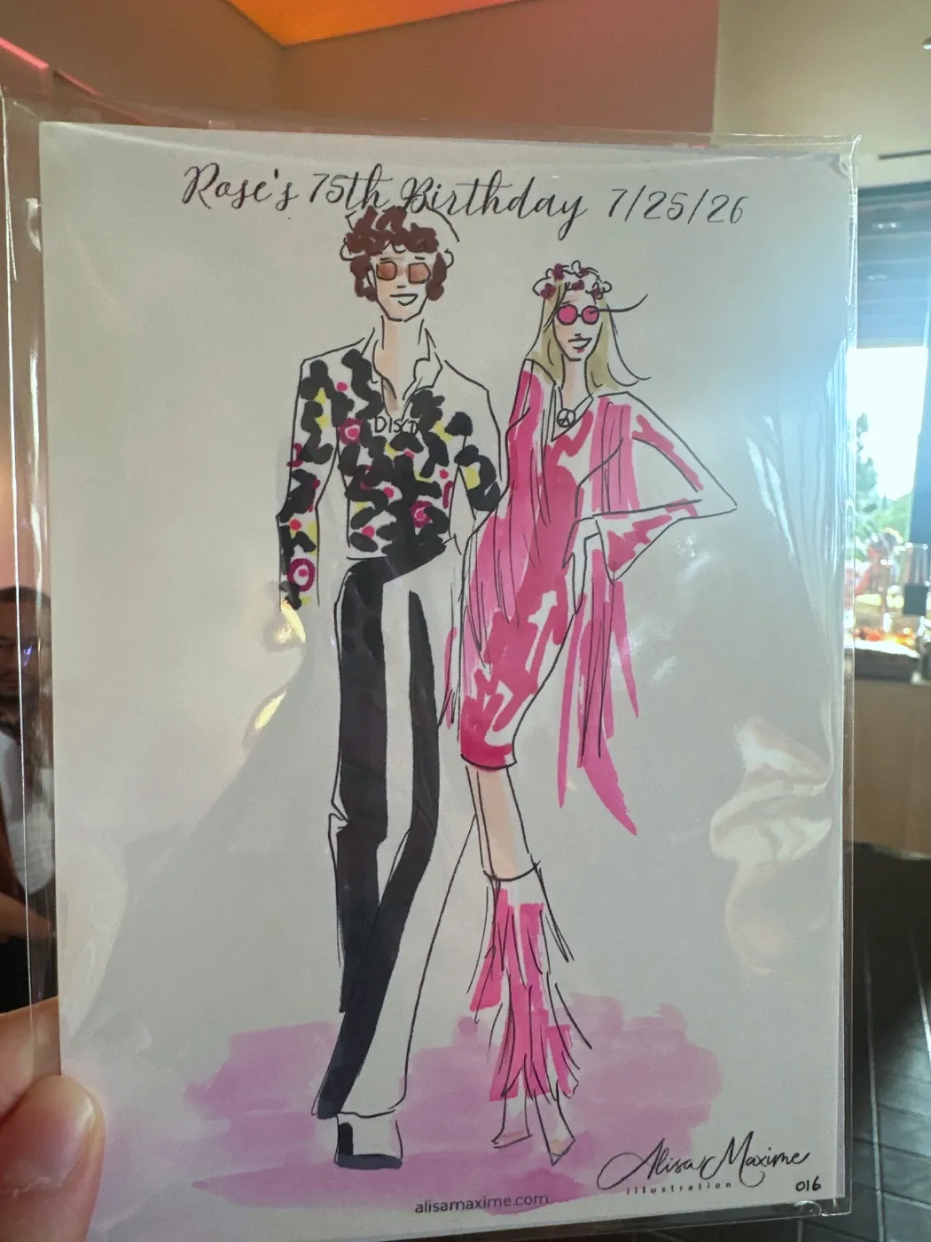 Live fashion sketch 16 from Psychedelic 60s Birthday Bash in Houston