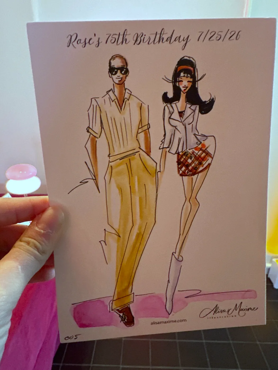 Live fashion sketch 5 from Psychedelic 60s Birthday Bash in Houston