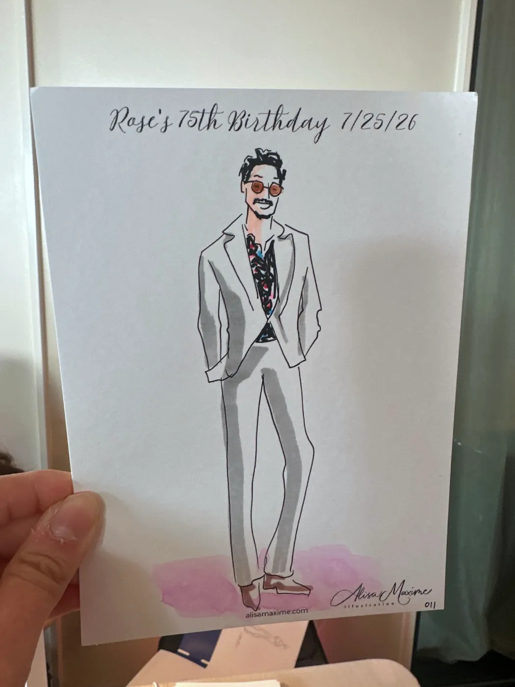 Live fashion sketch 11 from Psychedelic 60s Birthday Bash in Houston