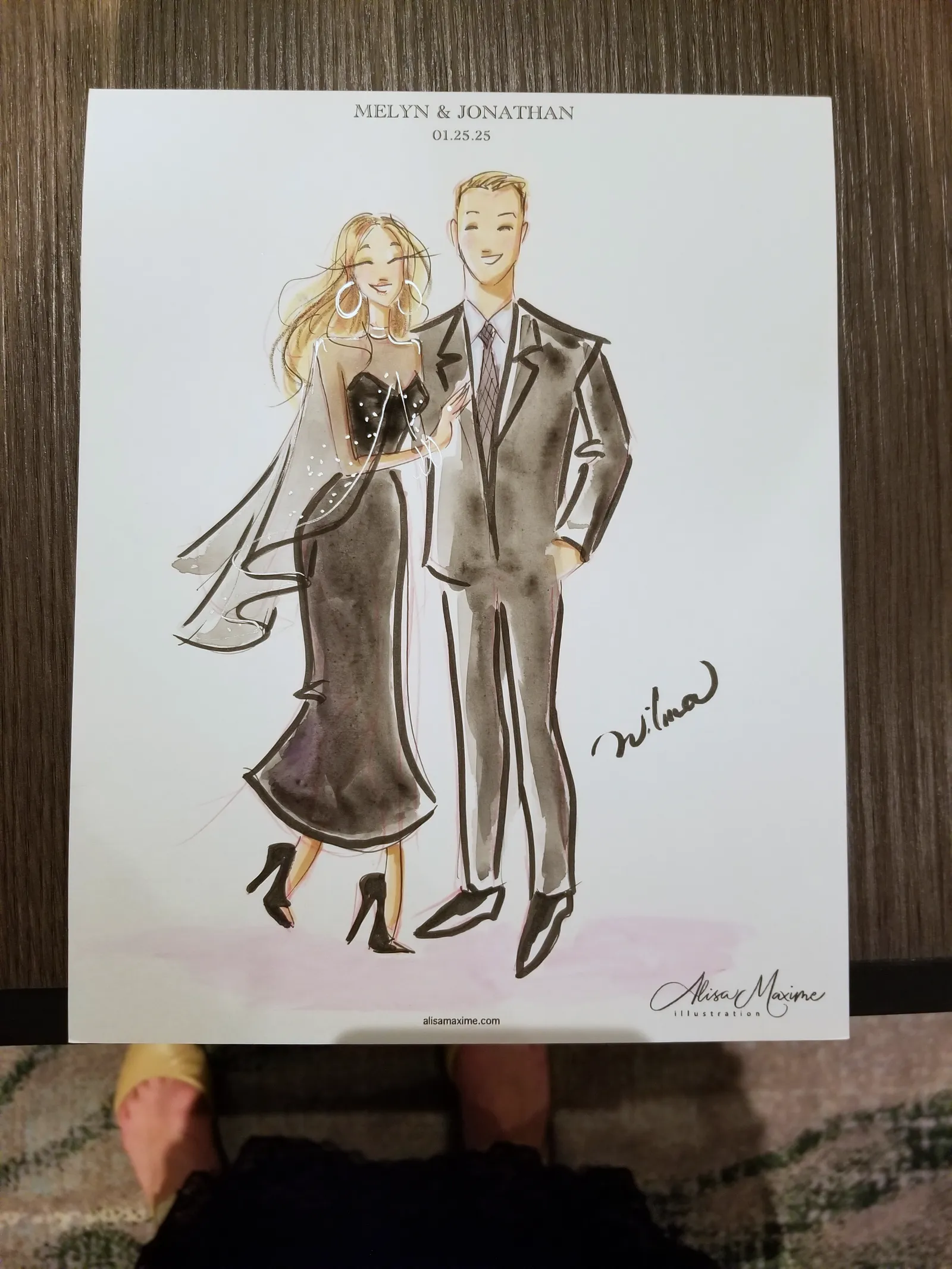 Live fashion sketch 5 from Elegant Wedding Celebration at Thompson Austin