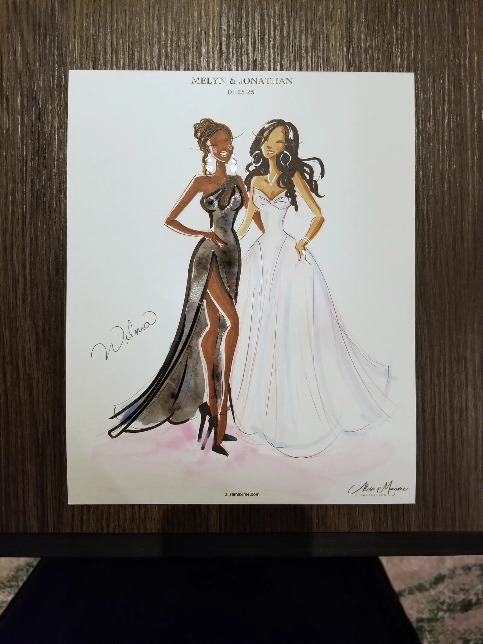 Live fashion sketch 9 from Elegant Wedding Celebration at Thompson Austin