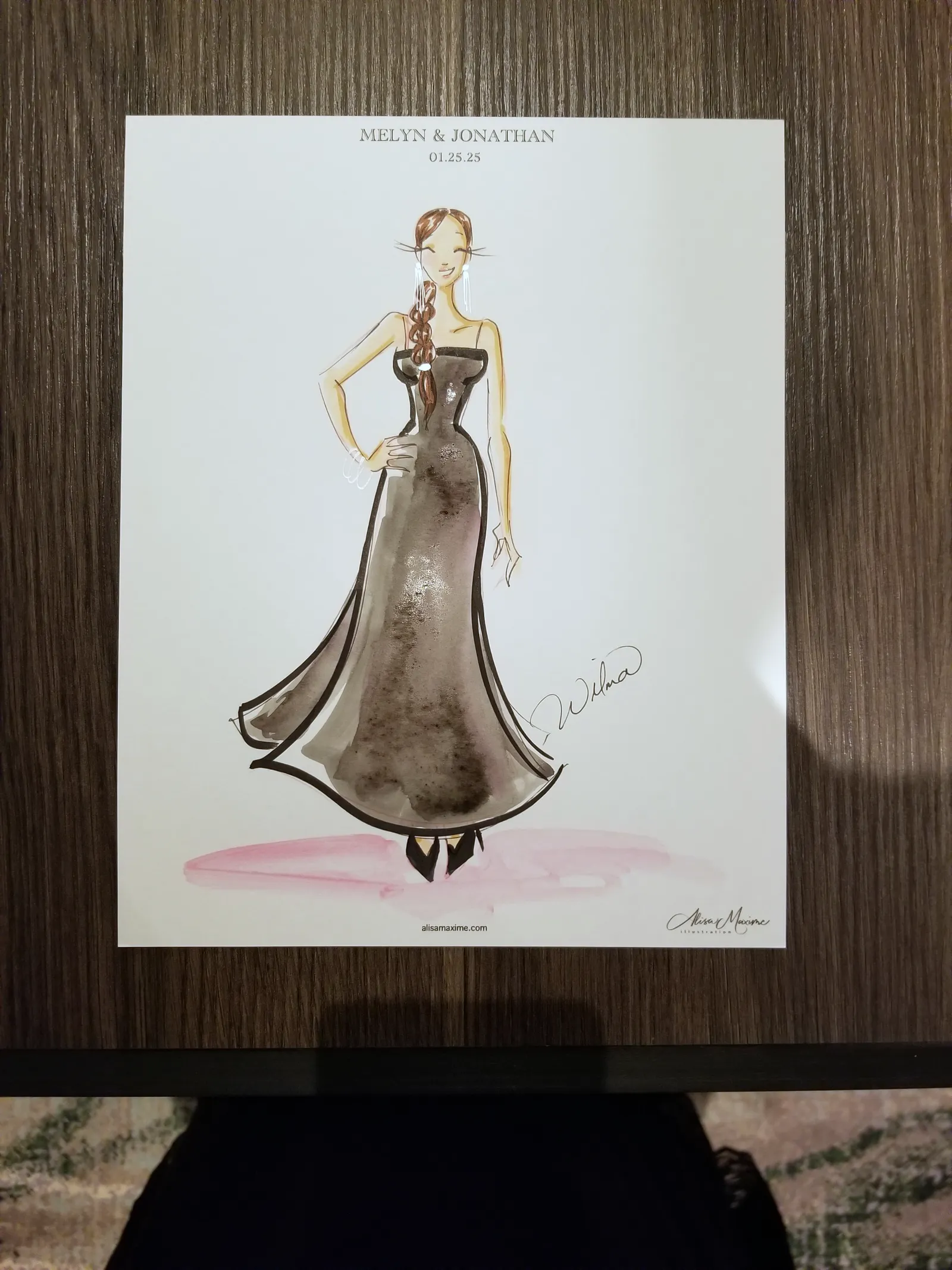 Live fashion sketch 15 from Elegant Wedding Celebration at Thompson Austin