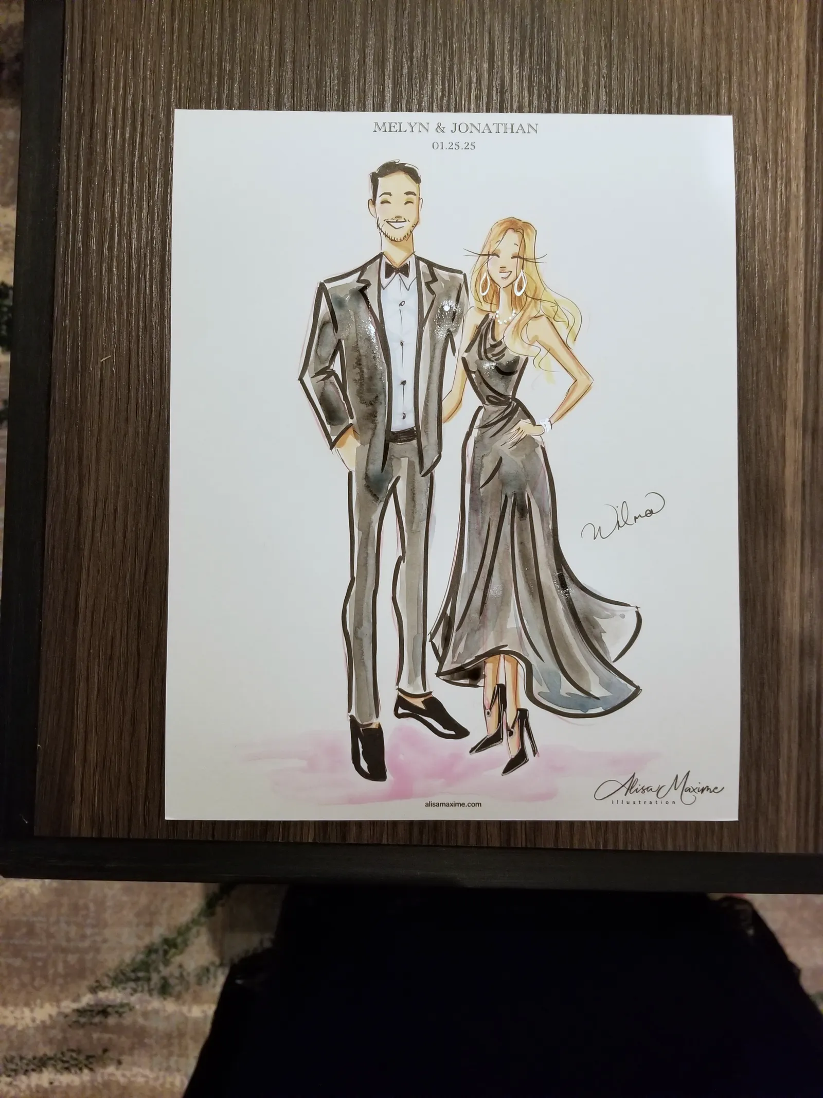 Live fashion sketch 3 from Elegant Wedding Celebration at Thompson Austin