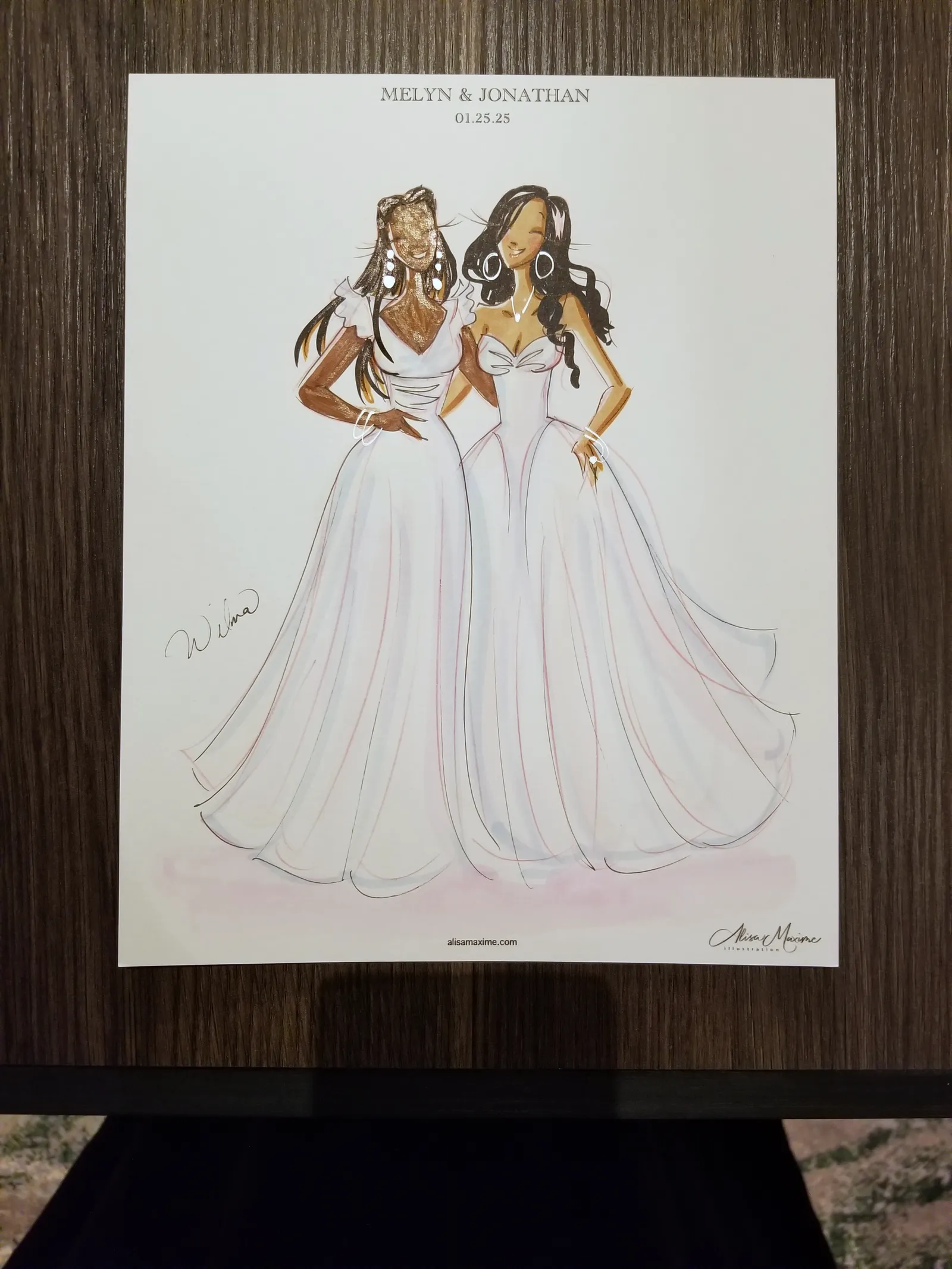 Live fashion sketch 12 from Elegant Wedding Celebration at Thompson Austin