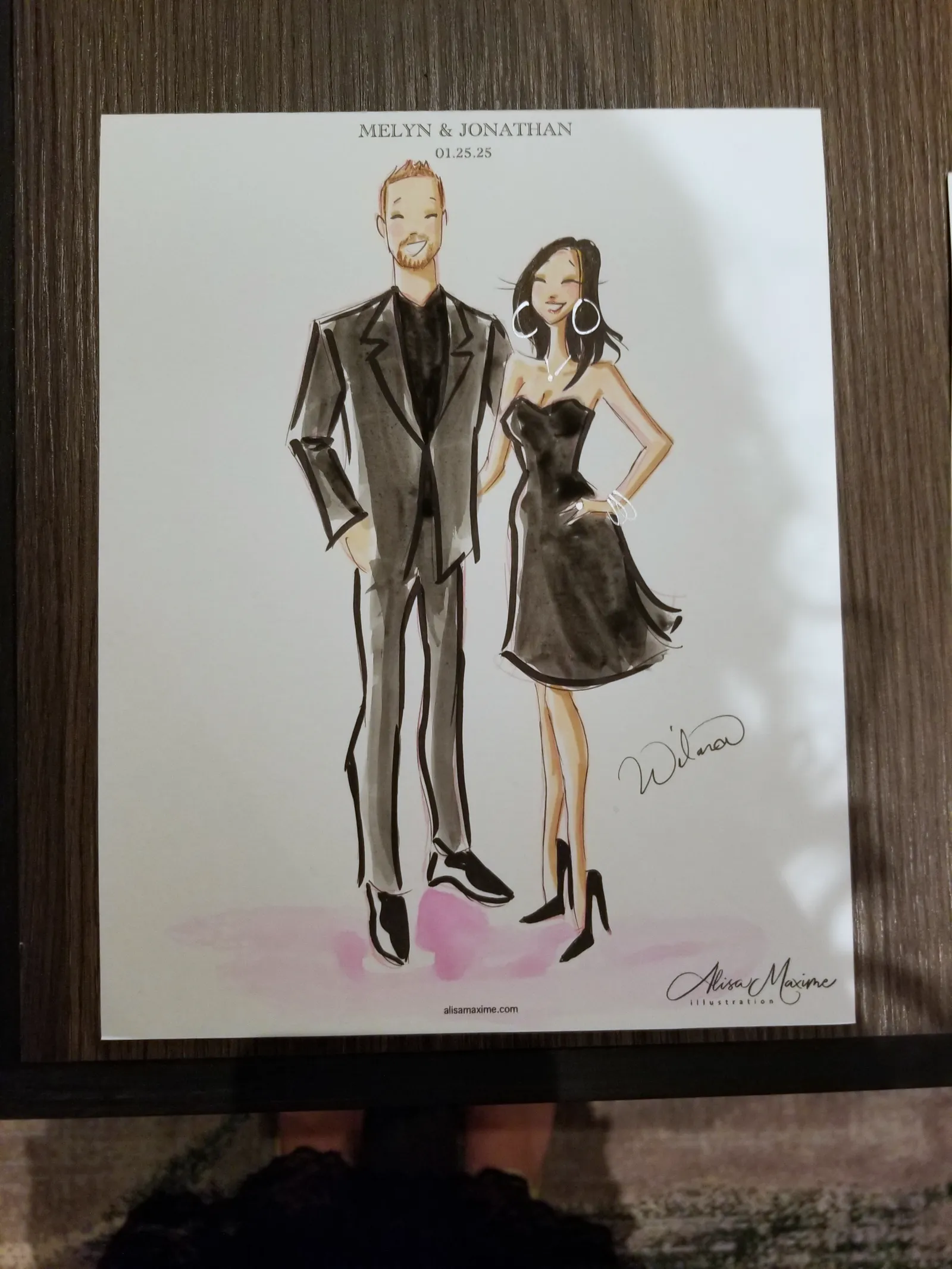 Live fashion sketch 4 from Elegant Wedding Celebration at Thompson Austin
