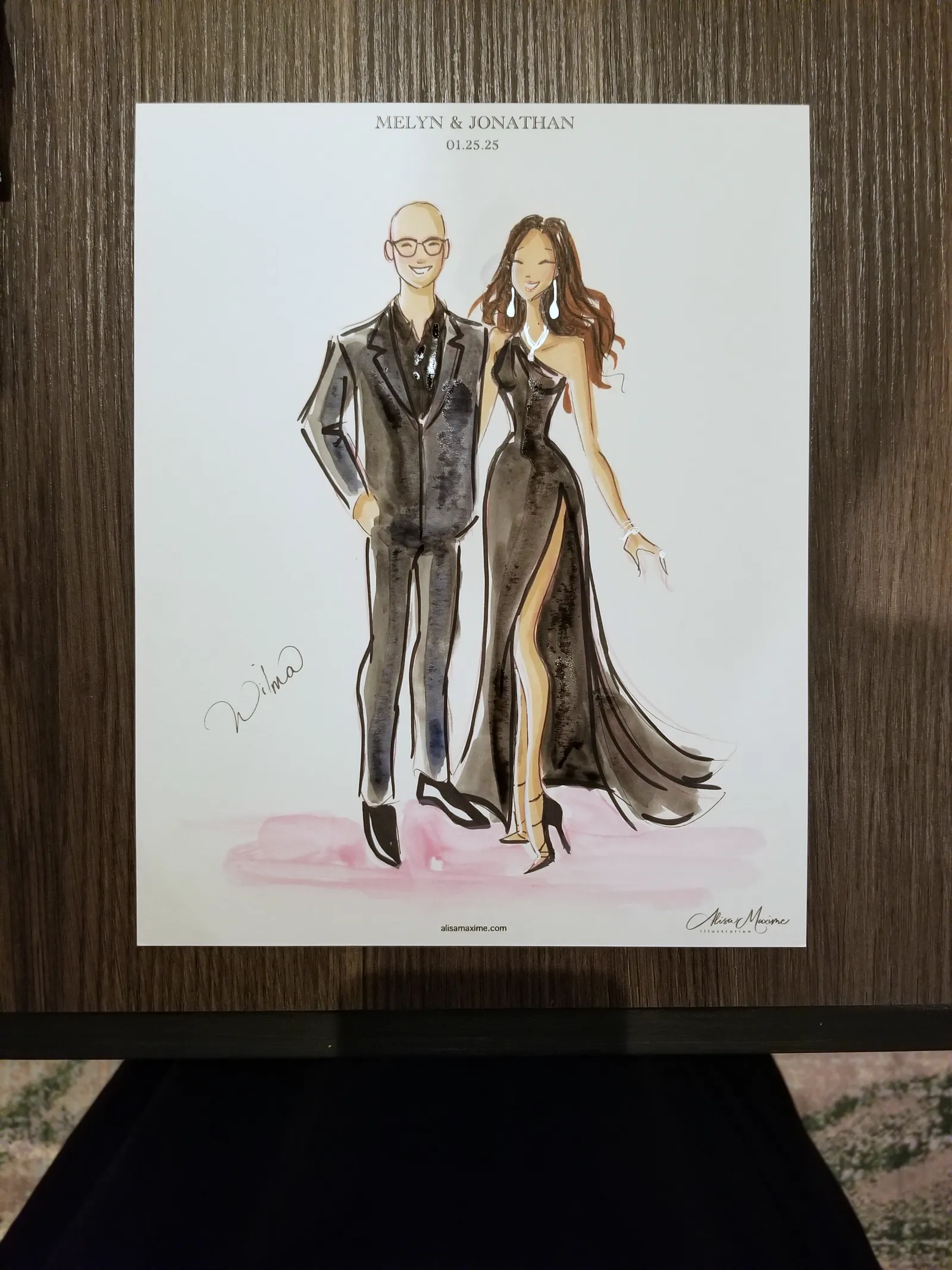 Live fashion sketch 16 from Elegant Wedding Celebration at Thompson Austin