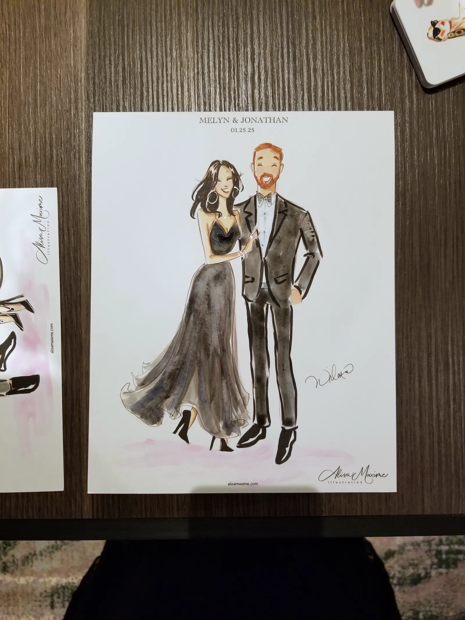 Live fashion sketch 2 from Elegant Wedding Celebration at Thompson Austin