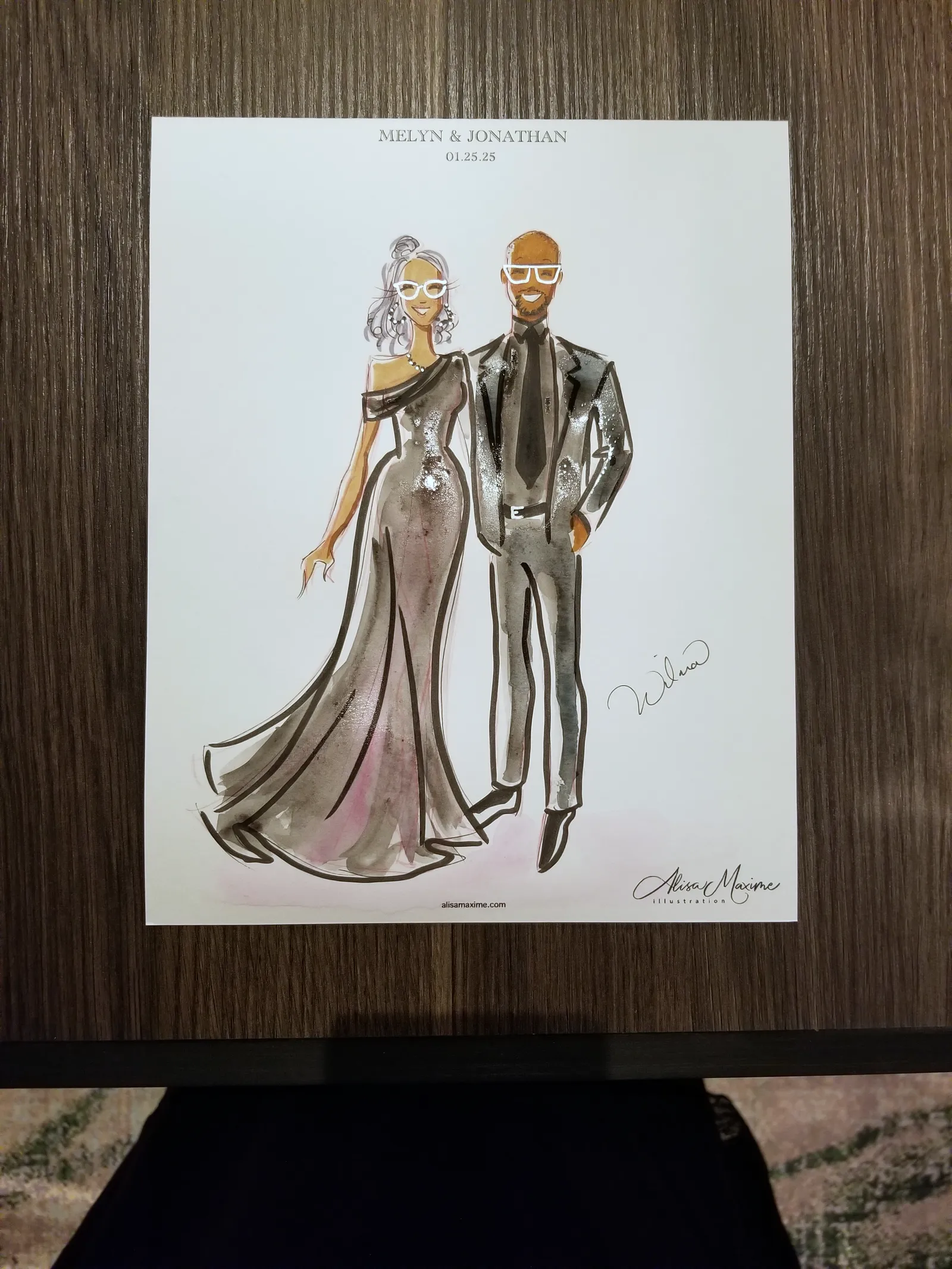 Live fashion sketch 7 from Elegant Wedding Celebration at Thompson Austin