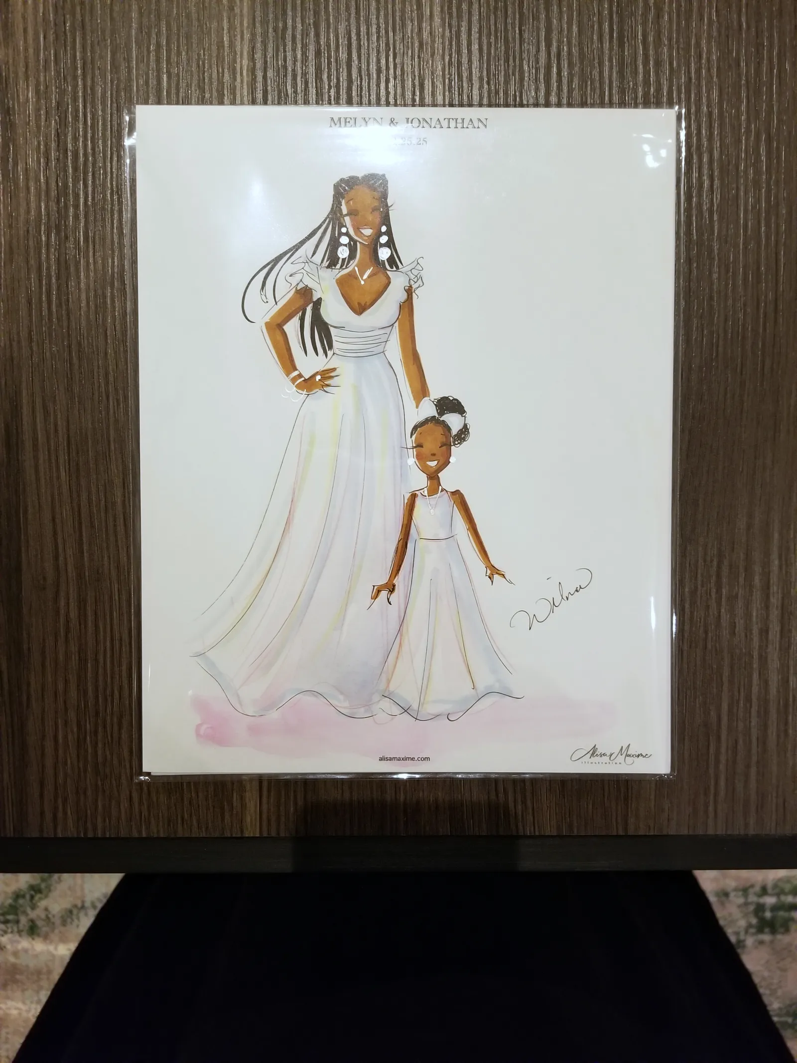 Live fashion sketch 8 from Elegant Wedding Celebration at Thompson Austin