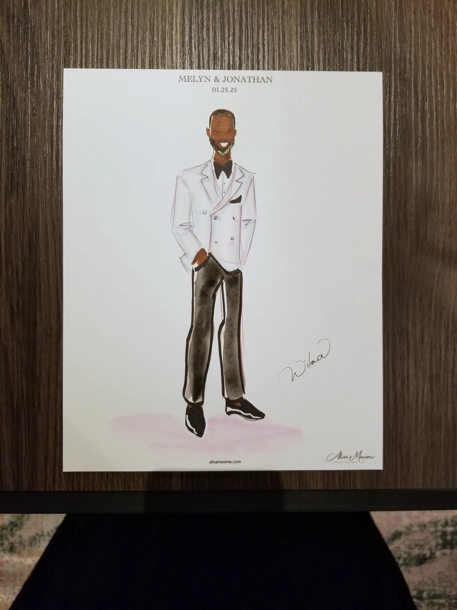Live fashion sketch 14 from Elegant Wedding Celebration at Thompson Austin