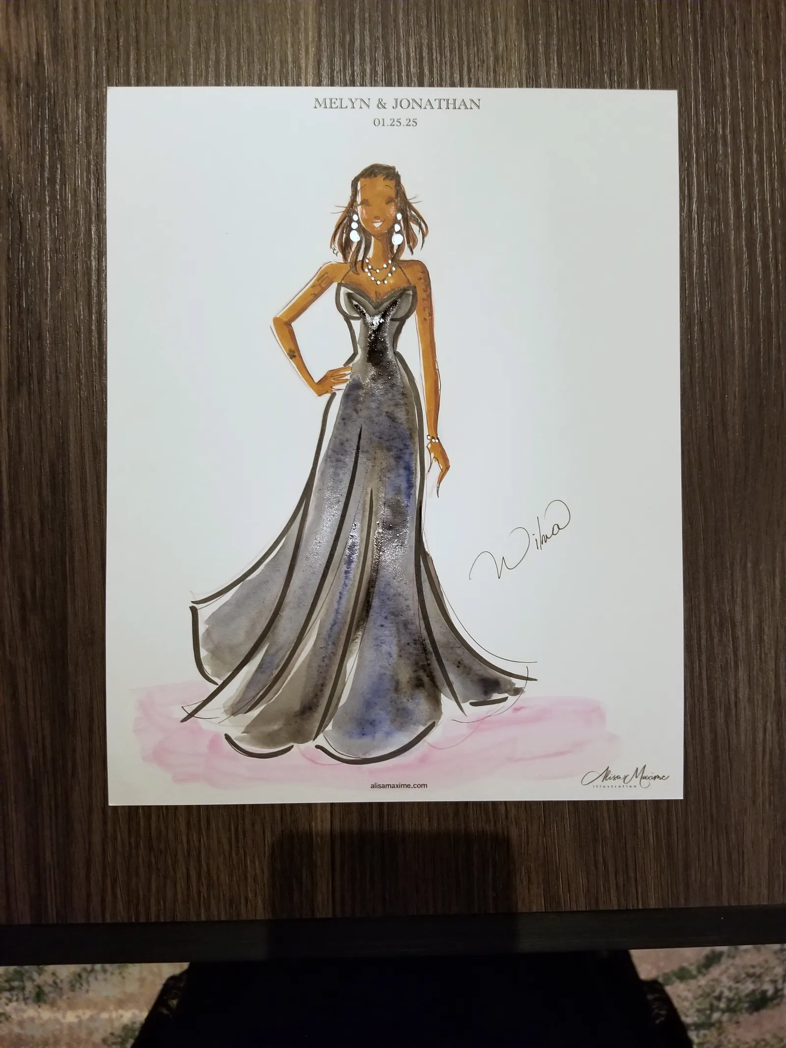 Live fashion sketch 11 from Elegant Wedding Celebration at Thompson Austin