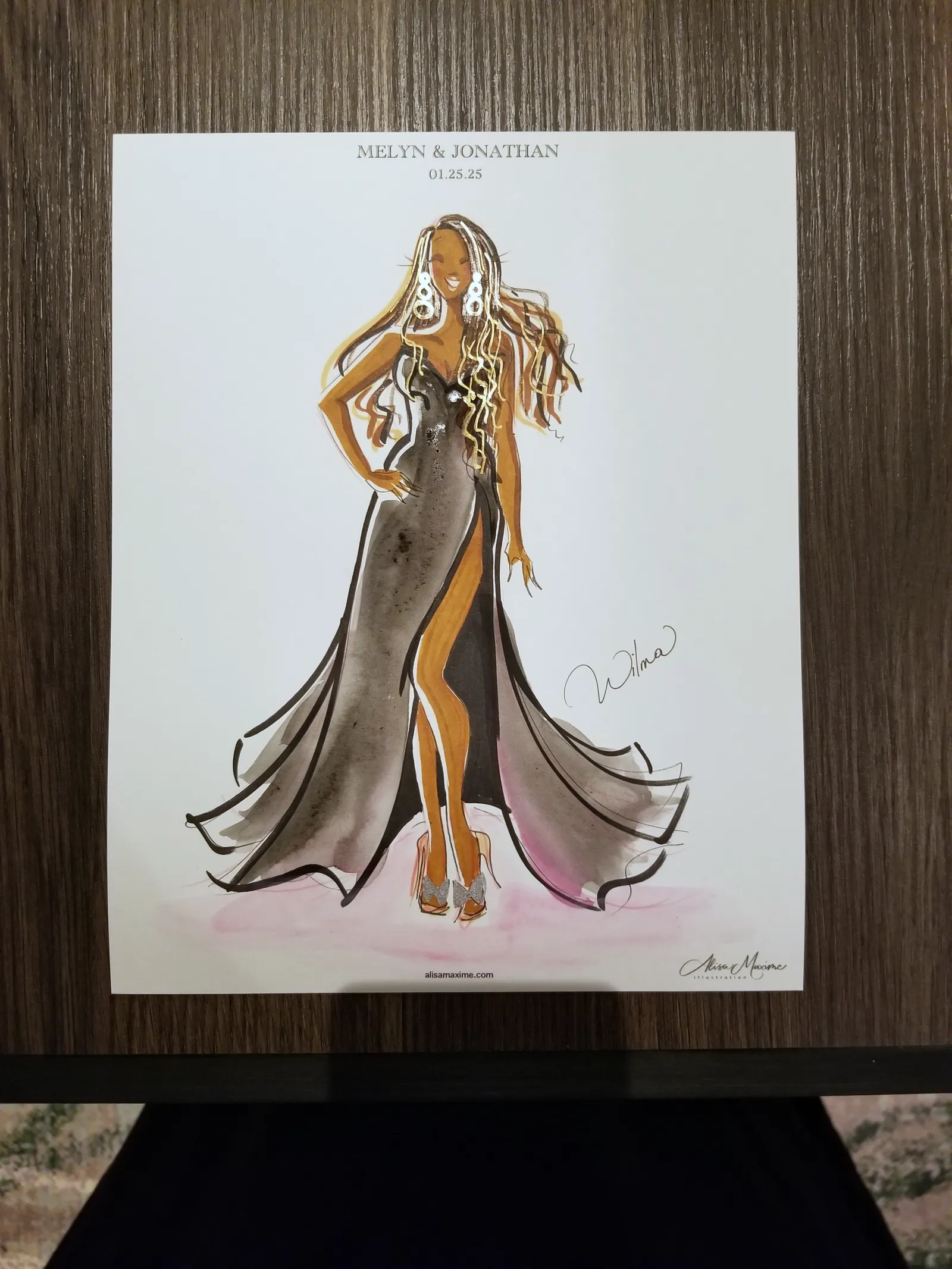 Live fashion sketch 13 from Elegant Wedding Celebration at Thompson Austin