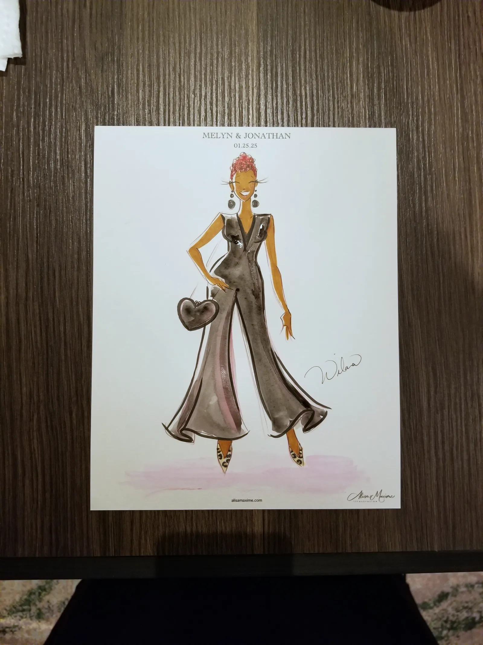 Live fashion sketch 6 from Elegant Wedding Celebration at Thompson Austin