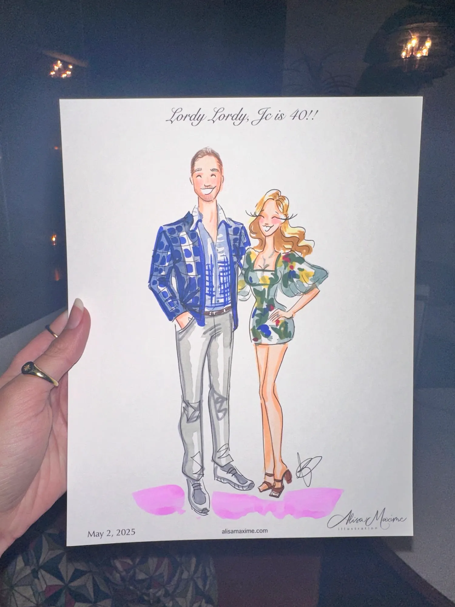 Live fashion sketch 5 from Birthday Celebration at Park House, Dallas