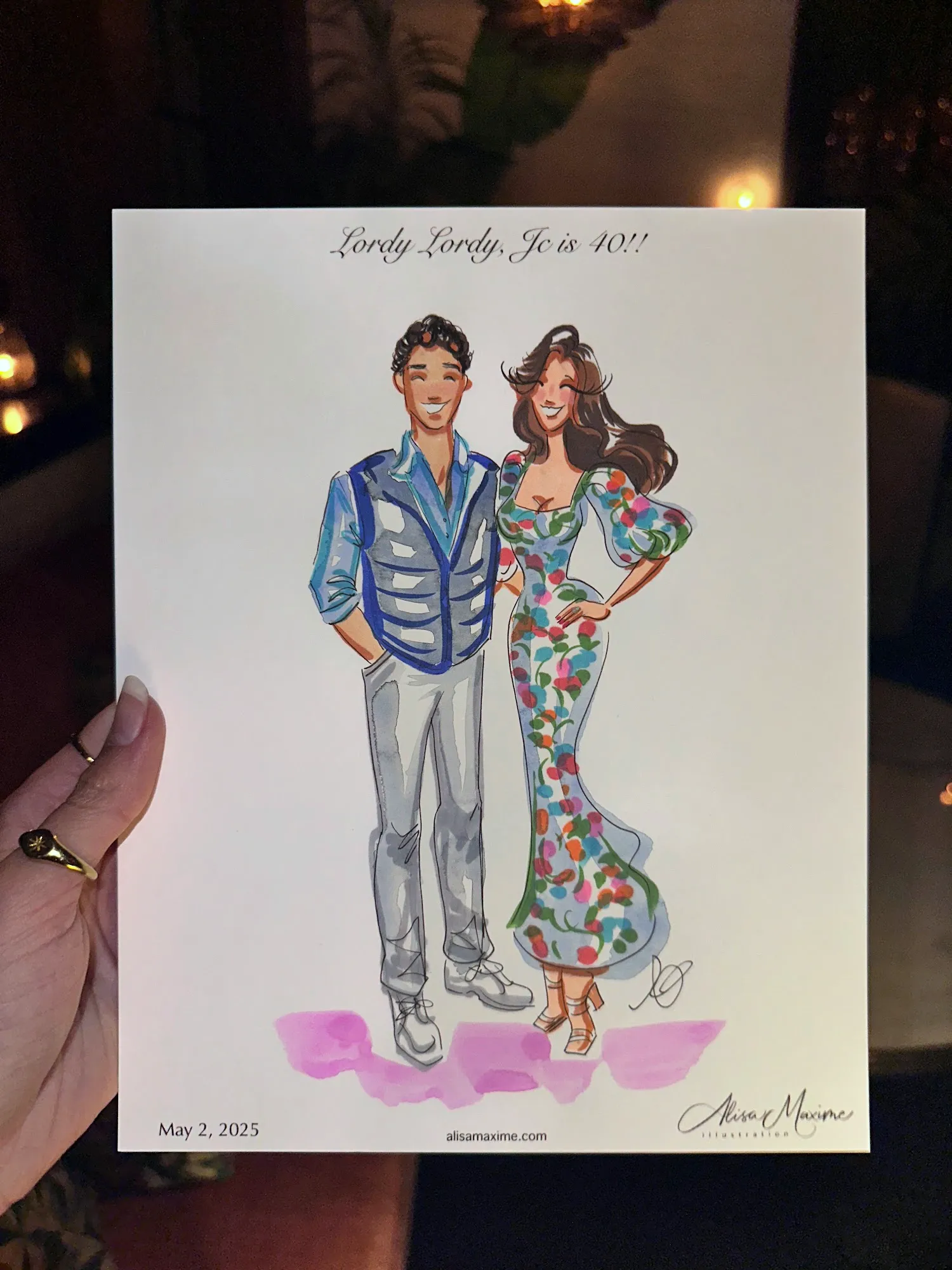 Live fashion sketch 6 from Birthday Celebration at Park House, Dallas