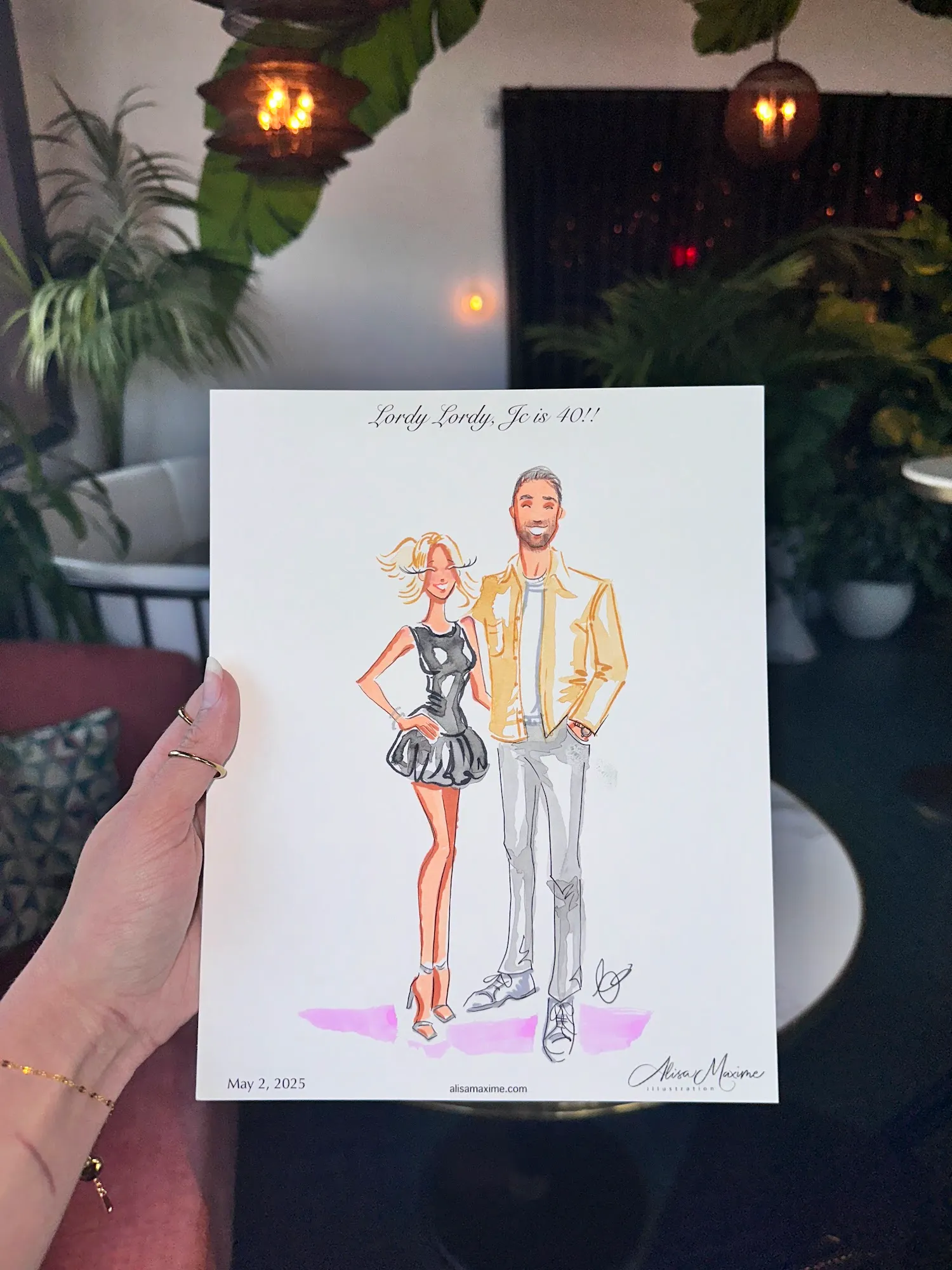 Live sketch from Birthday Celebration at Park House, Dallas