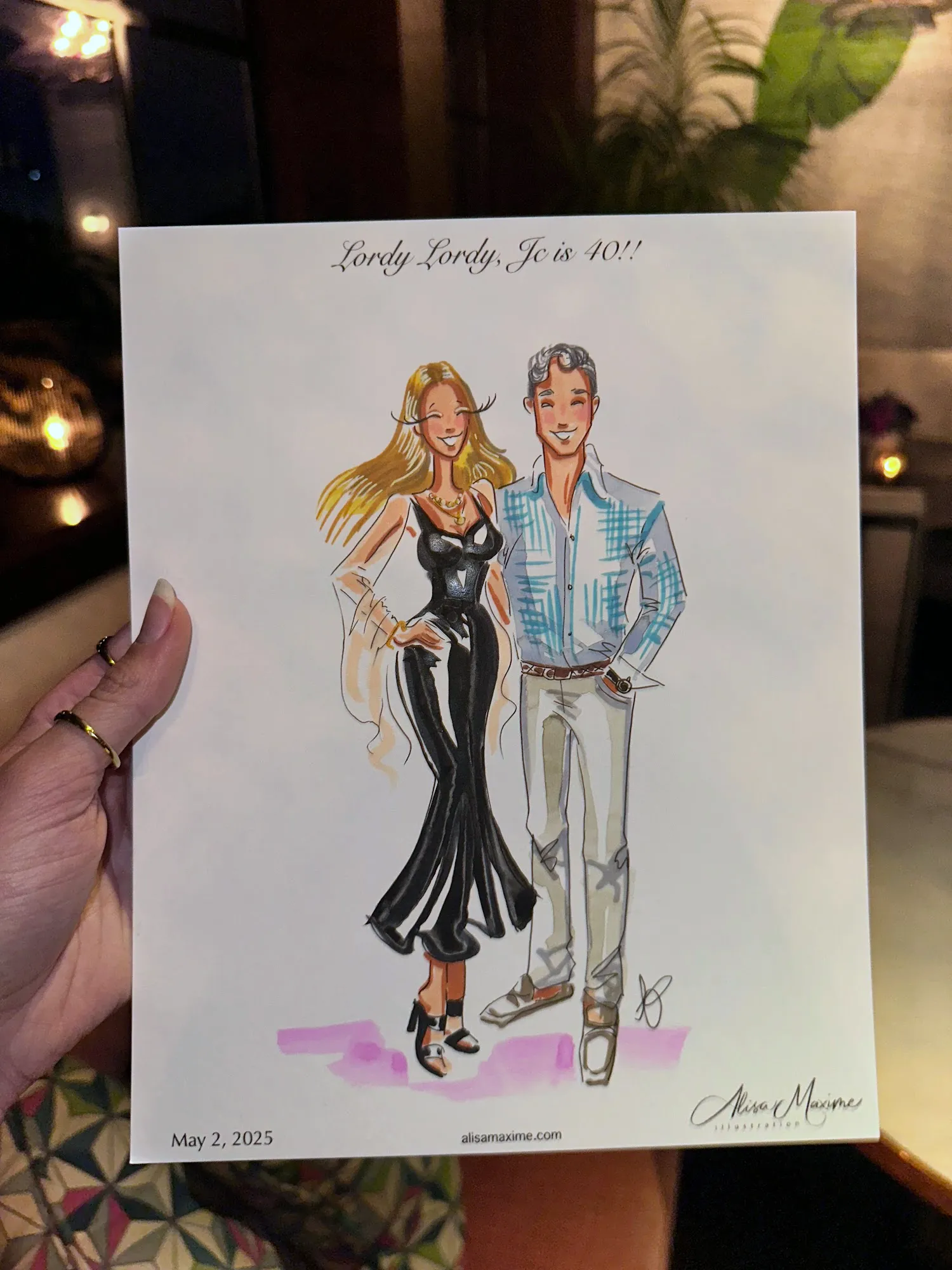 Live fashion sketch 3 from Birthday Celebration at Park House, Dallas