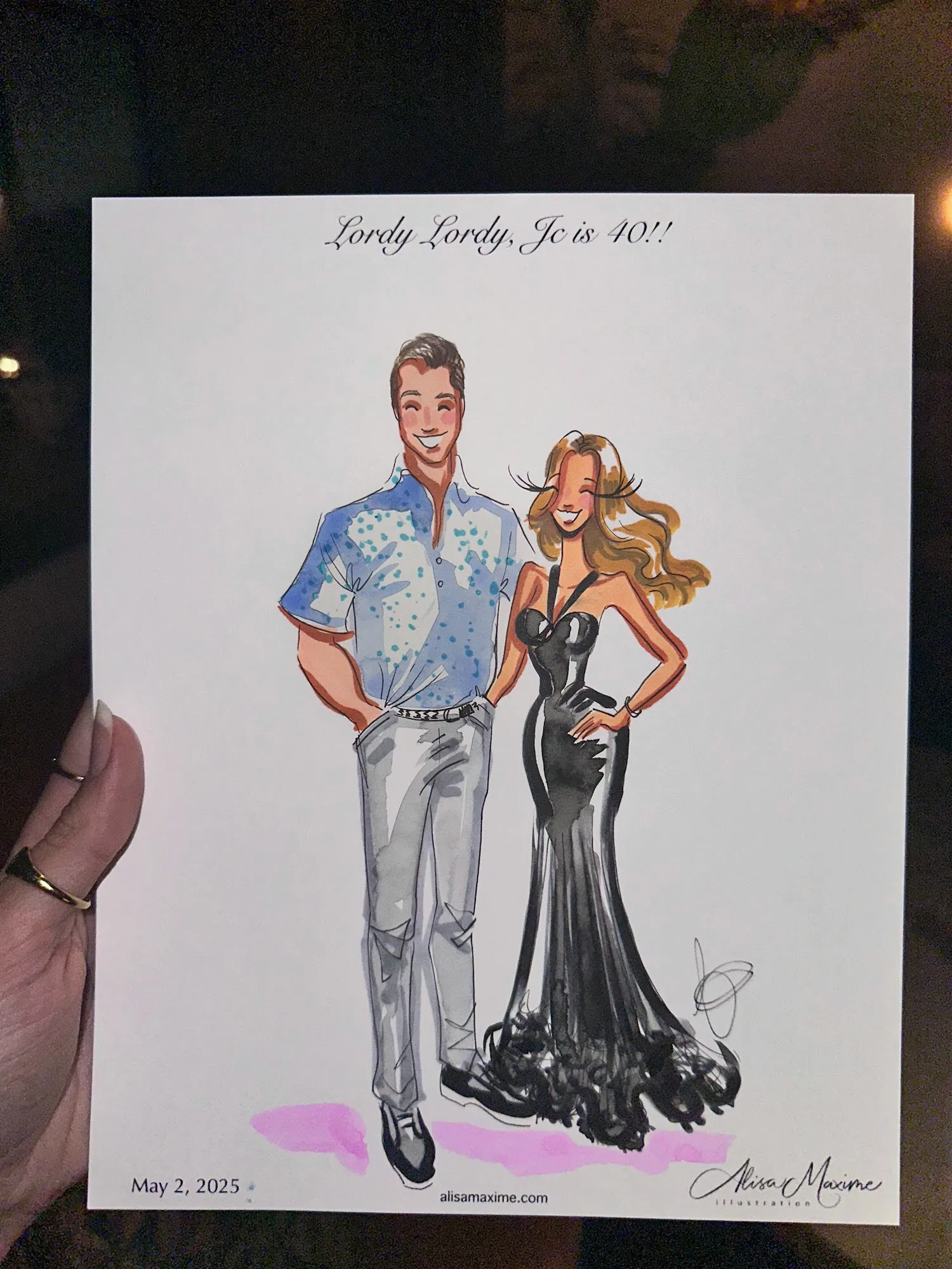 Live fashion sketch 7 from Birthday Celebration at Park House, Dallas