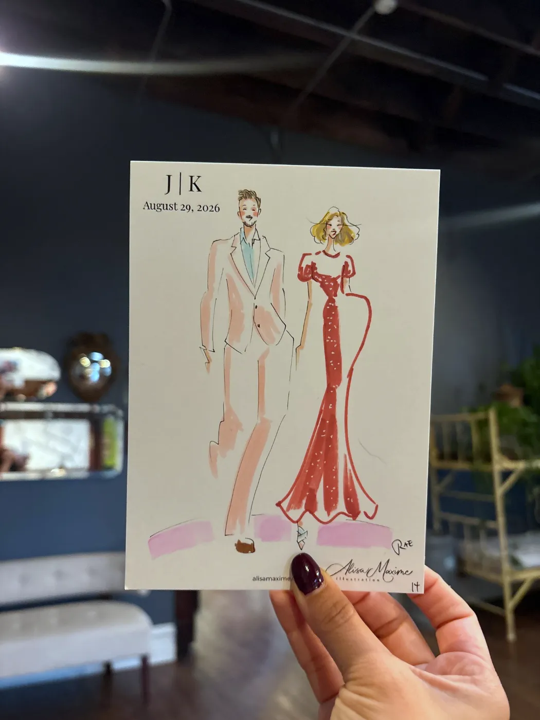 Live fashion sketch 14 from Wedding at Firehouse Chicago