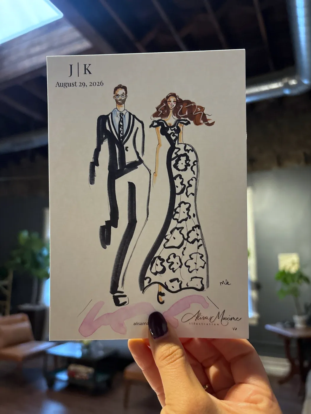 Live fashion sketch 16 from Wedding at Firehouse Chicago