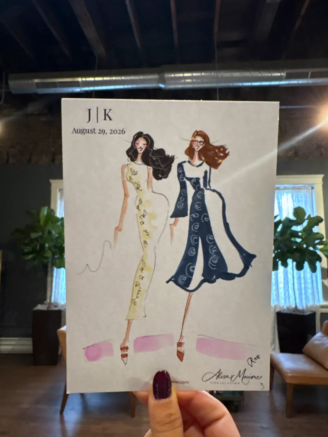 Live fashion sketch 6 from Wedding at Firehouse Chicago