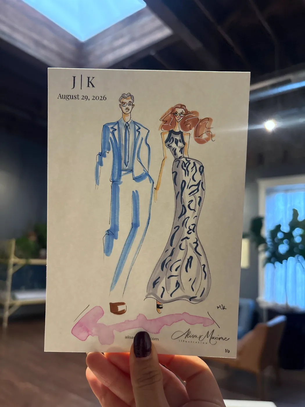 Live fashion sketch 7 from Wedding at Firehouse Chicago