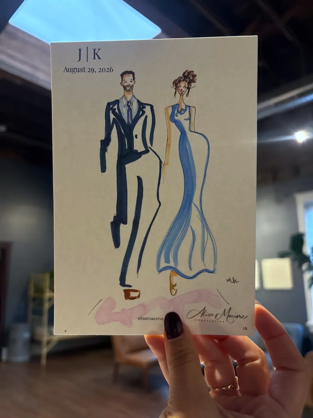 Live fashion sketch 11 from Wedding at Firehouse Chicago